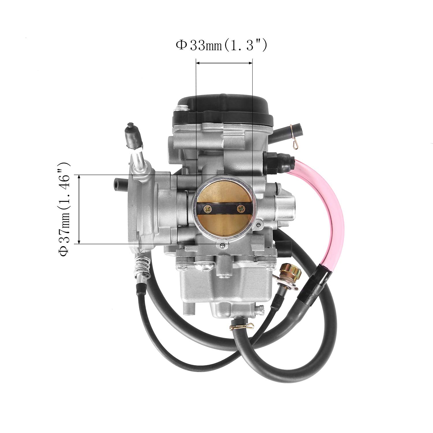 ATRACYPART Carburetor for Yamaha Kodiak 400, Big Bear 400, Grizzly 350/450, Wolverine 350/450 with Air Filter & Cleaner Brush