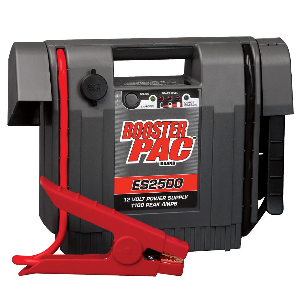 Clore Automotive Booster PAC ES2500 1100 Peak Amp 12V Jump Starter, 900 Amps