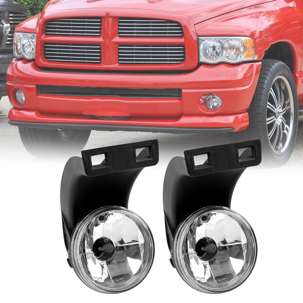Grand Orange Fog Lights Compatible With 1994-2001 Dodge Ram 1500 /Fit 1994-2002 Dodge Ram 2500 3500 Driver & Passenger Side Fog