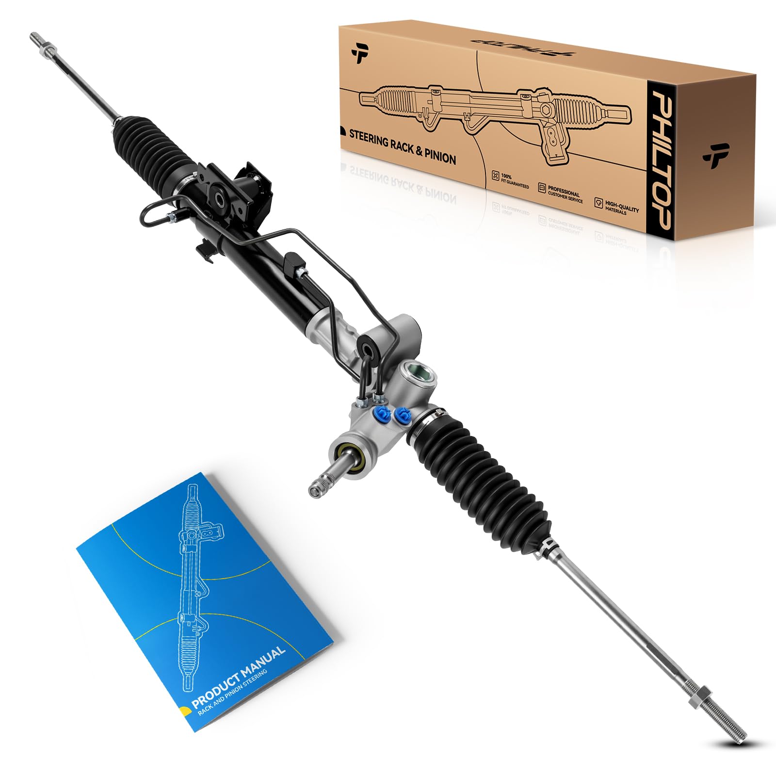 PHILTOP Power Steering Rack and Pinion Compatible with Mitsubishi Outlander 2009-2015 2.4L, Lancer 2008-2010 2.0L, Lancer 2009-2