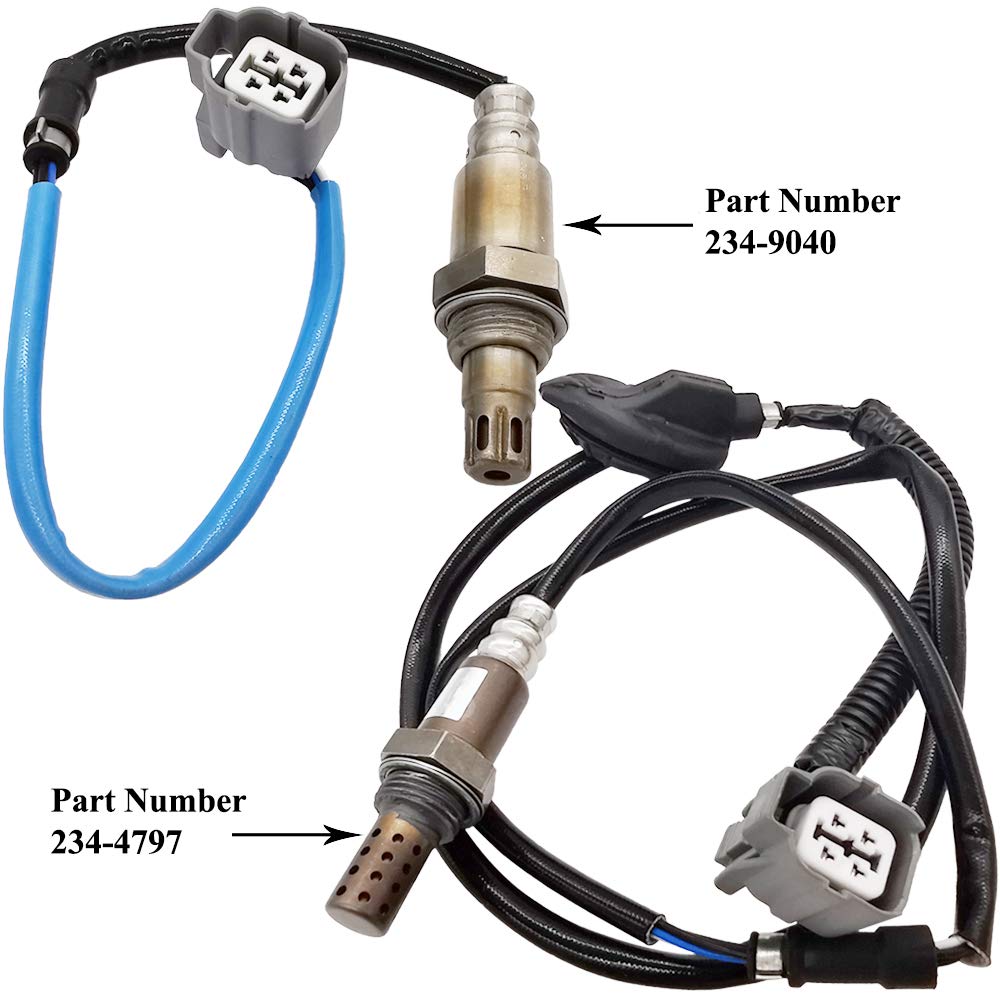 Automotive-leader 2Pcs 234-9040+234-4797 O2 Oxygen Sensor Upstream Sensor 1 Downstream Sensor 2 for 2003 2004 2005 2006 2007 Hon