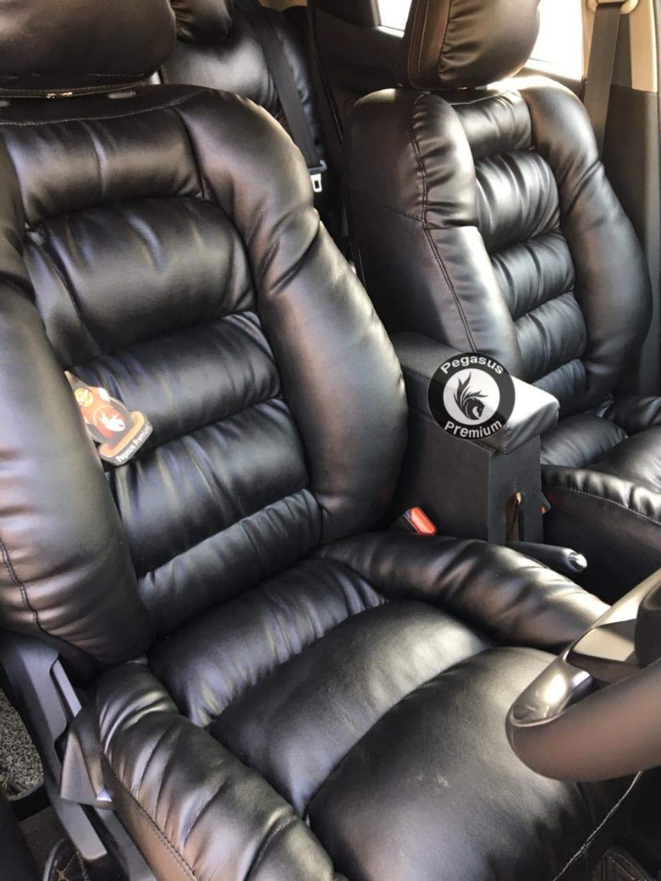 PegasusPremium Breathable Leatherette Ultra Comfort Car Seat Cover for Scorpio (Black)