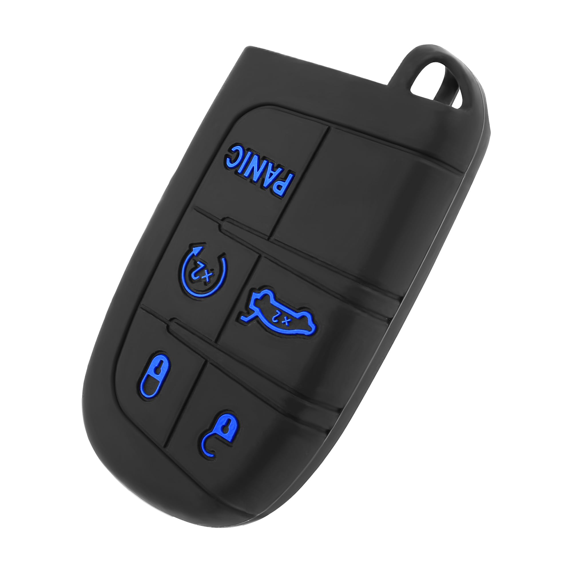 Stacool 5 Buttons Car Key Fob Cover,Key Fob Case Car Accessories Compatible with Jeep Dodge Chrysler (Blue)
