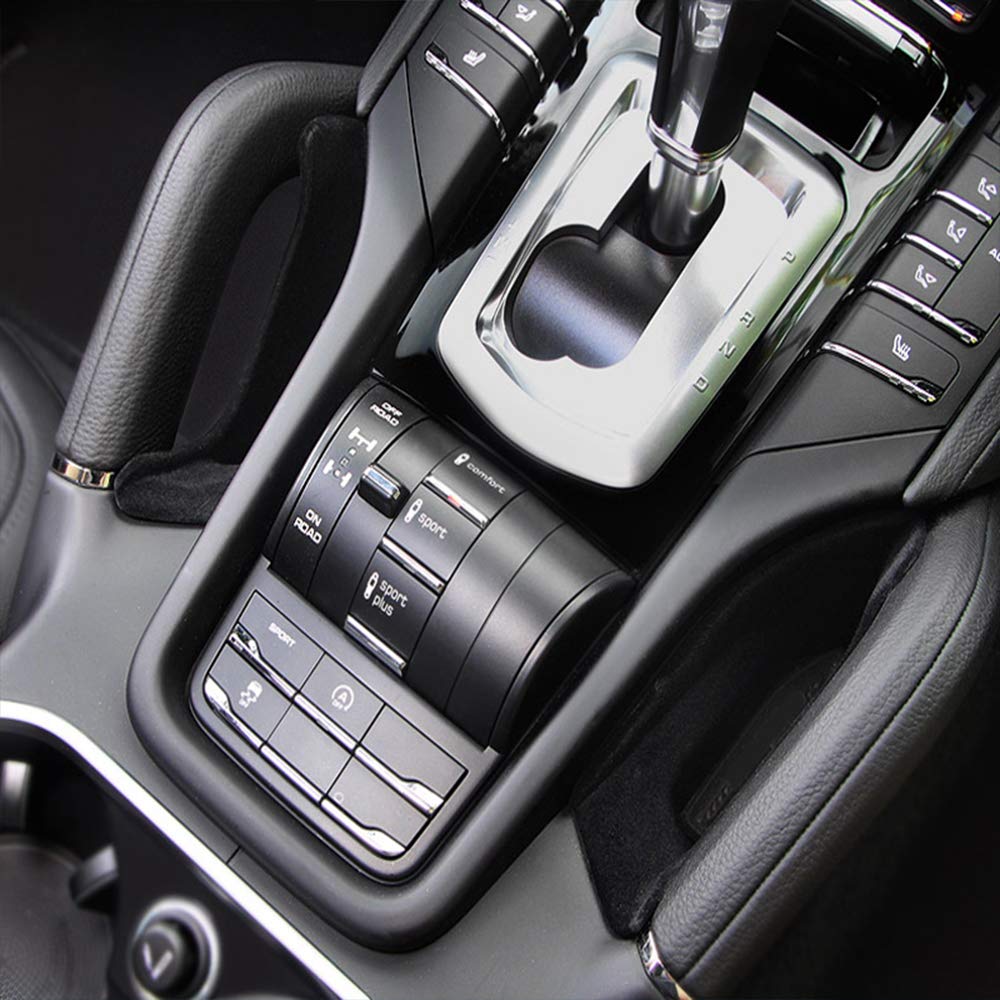 ITrims Black Center Console Side Storage Box Holder Organizer for Porsche Cayenne 2011-2018 - 2PCS Car Accessories