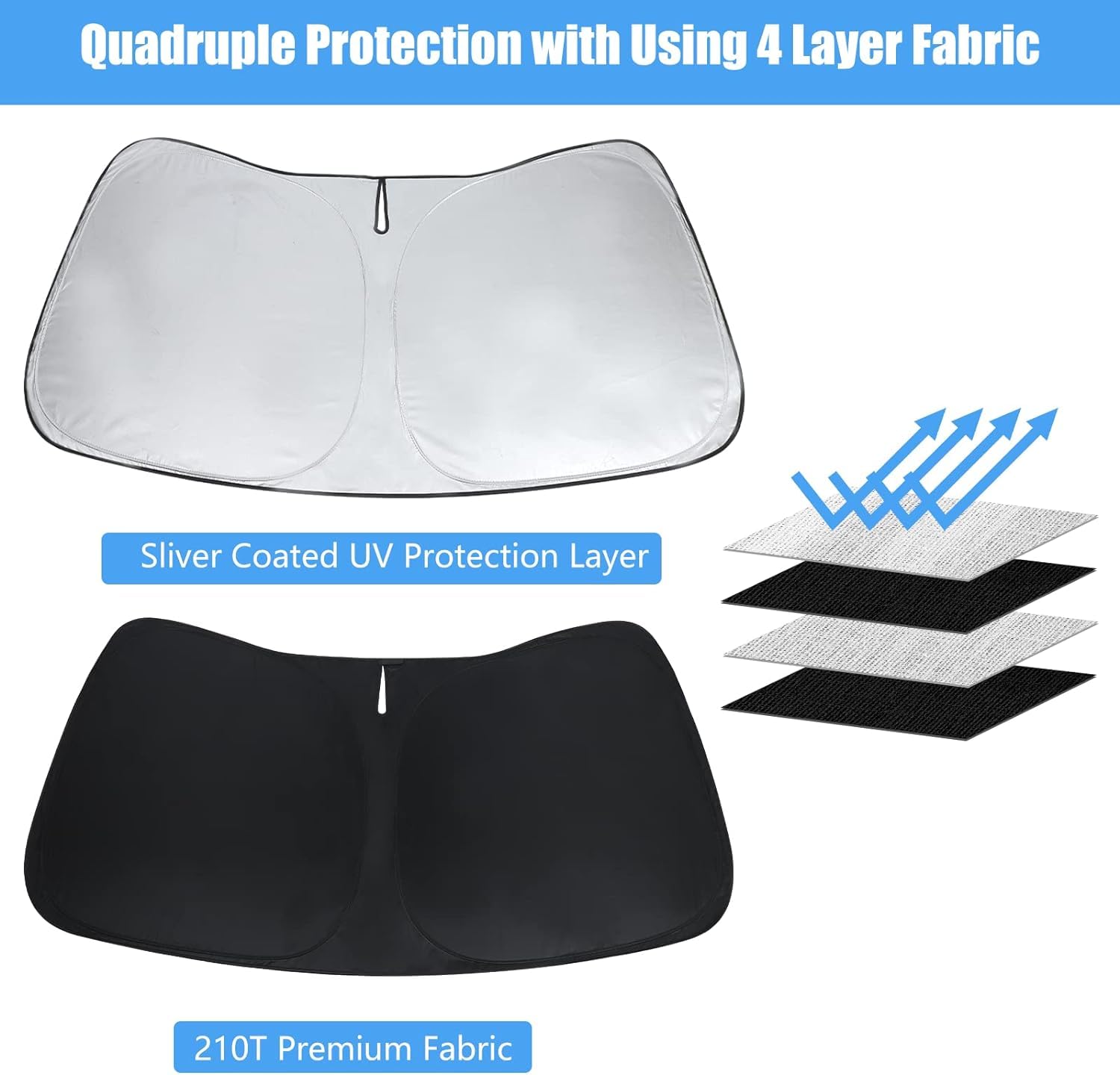 Hohuigo Custom Fit Windshield Sun Shade For Mazda Cx-5 2017-2025 Foldable Sunshade Sun Visor Protector Cx5 Suv Accressories Wind