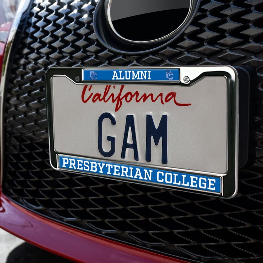 GRAPHICS & MORE Presbyterian College Alumni Metal License Plate Frame - Full Size, Presbyterian Blue Hose