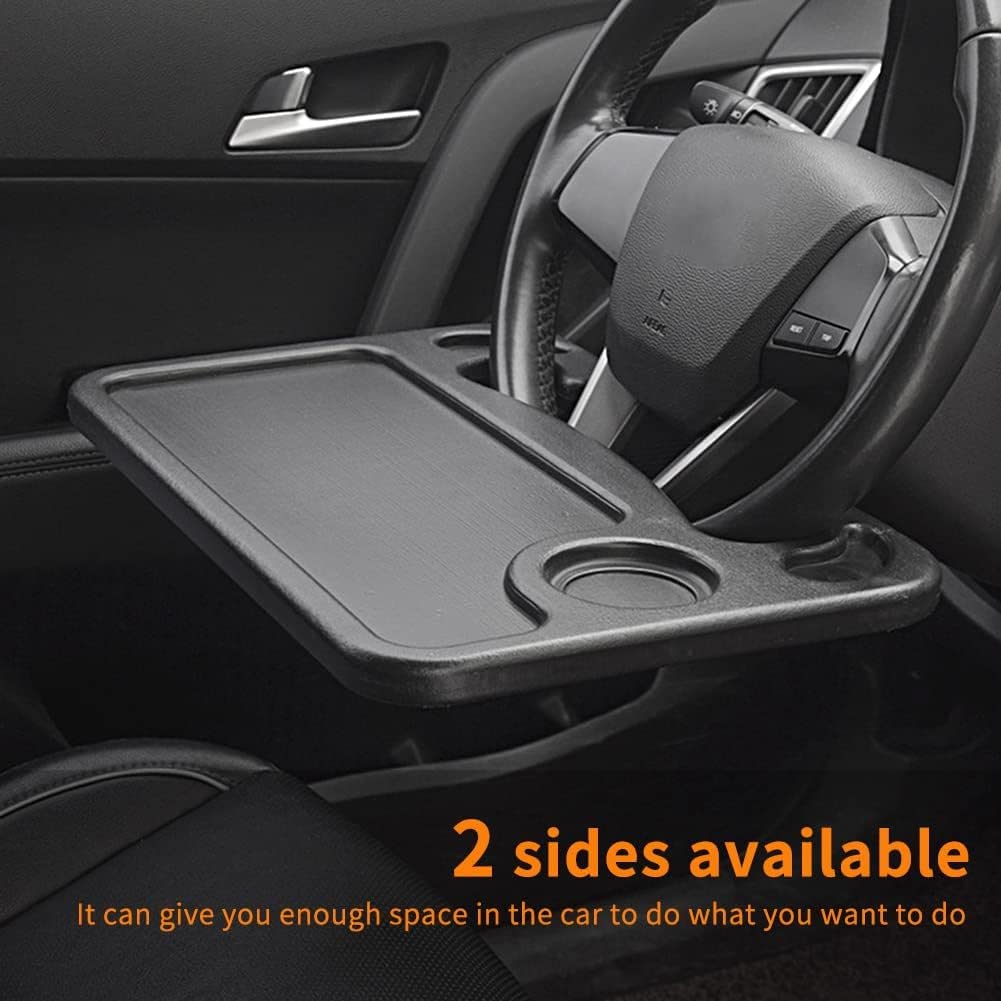 SMINKA Car Steering Wheel Desk | Car Tray Table for Eating & Storing Laptop, Travel Car Accessories fits Most Vehicles Steering
