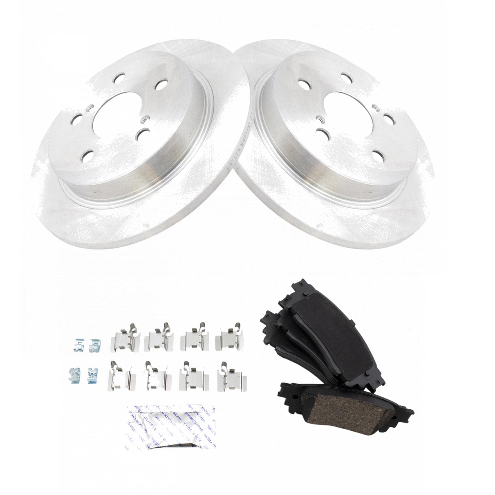 Trq Rear Brake Pad & Rotor Kit Brake Pads Brake Rotor Ceramic Compatible With 2015-2017 Lexus Nx200T 2018-2019 Nx300 2015-2019 N