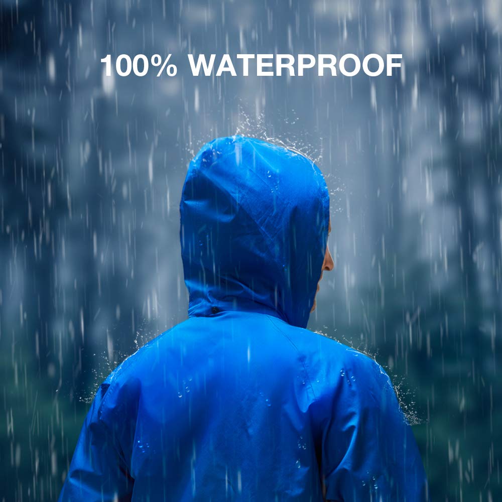 TIDEWE Waterproof Rain Suit, Lightweight Breathable Rainwear, Medium, Blue, Model RS002-BE-M-NEW