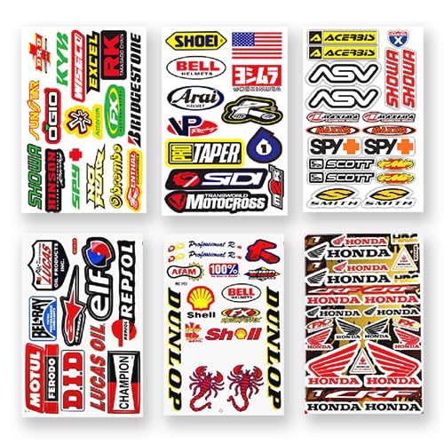 Cars Motor Drag Racing Lot 6 Vinyl Graphic Decals Stickers D6096