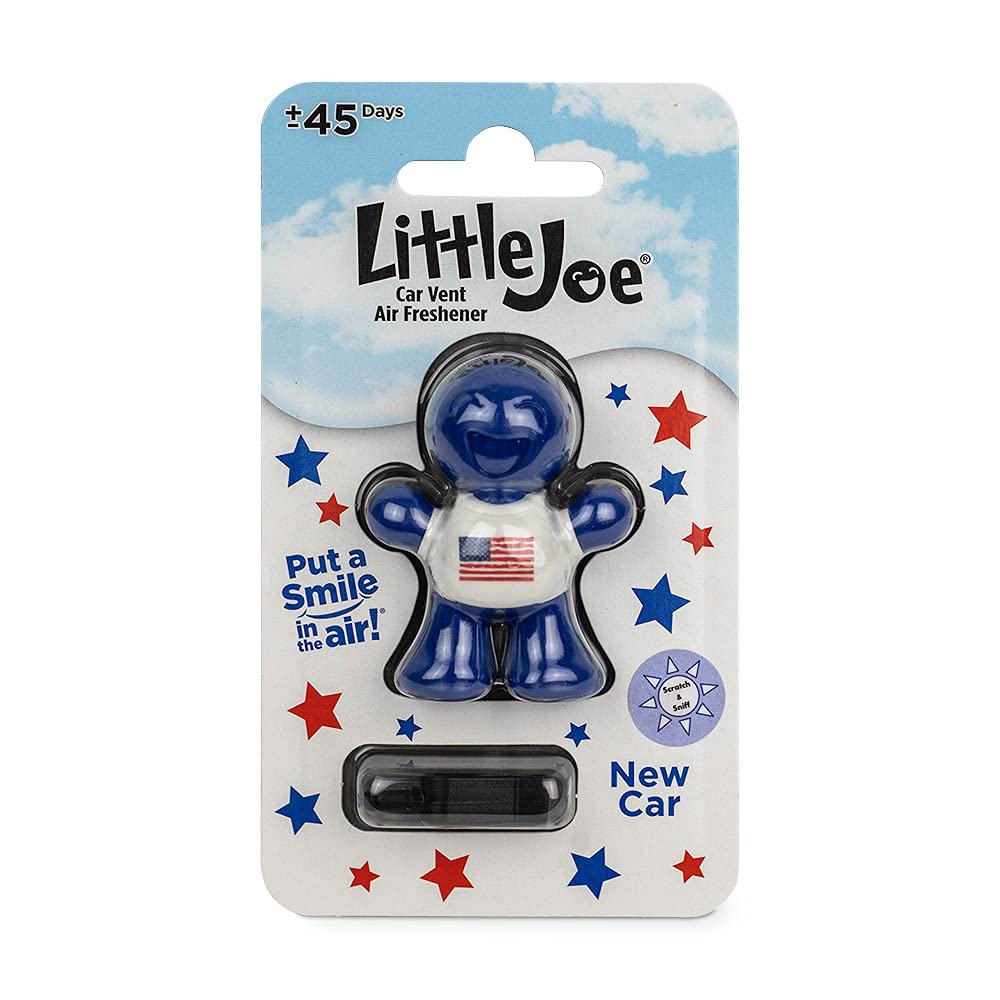 Stoner Car Care Little Joe Car Air Freshener, USA Edition, Alcohol-Free, 1 Count, Blue, Model 96419