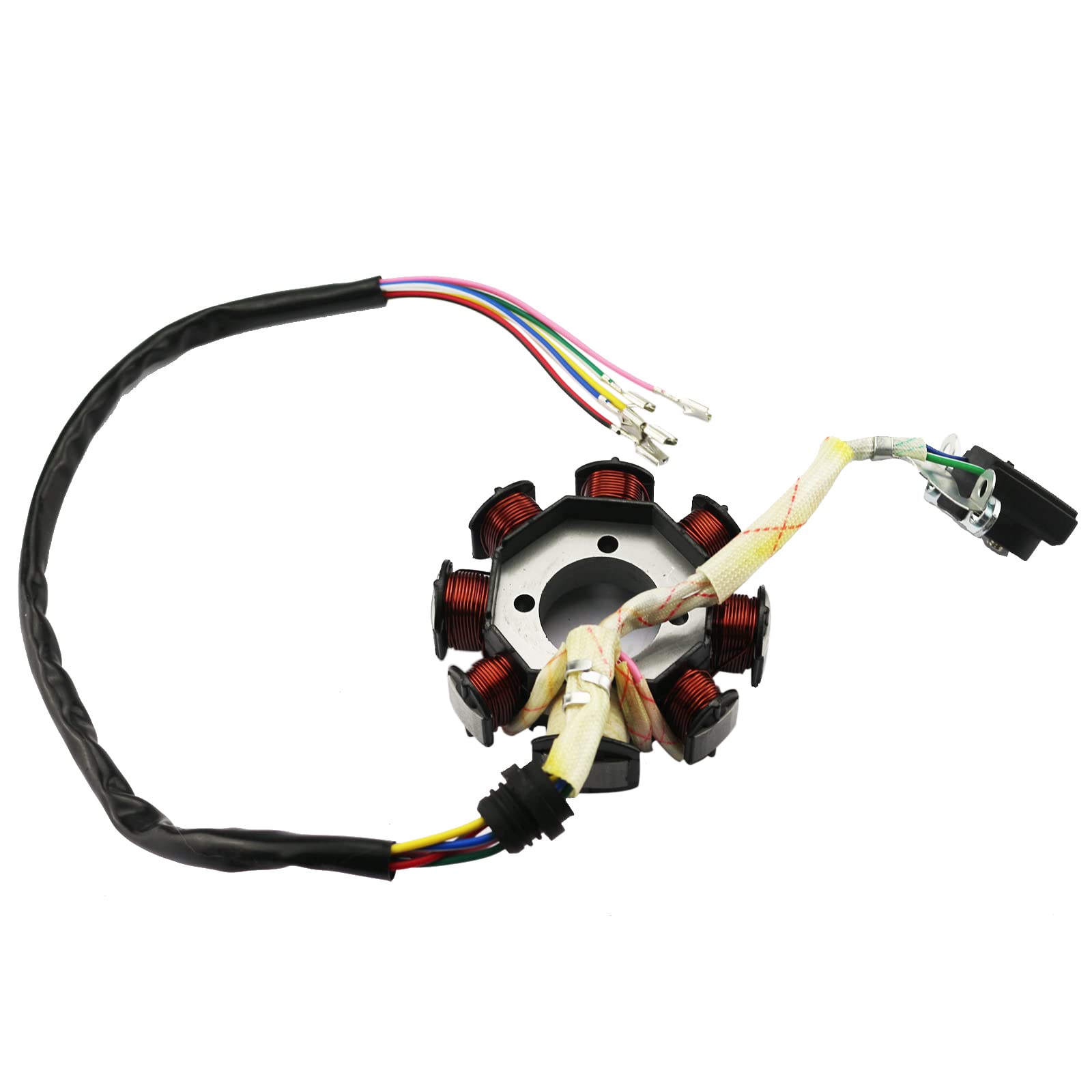 Pro Bat 8 Coil Magneto Stator 5 Wires For Zongshen Cg125 125Cc 150Cc 200Cc 250Cc Scooter Moped Atv Quad Dirt Bike Pit Bike 4 Whe