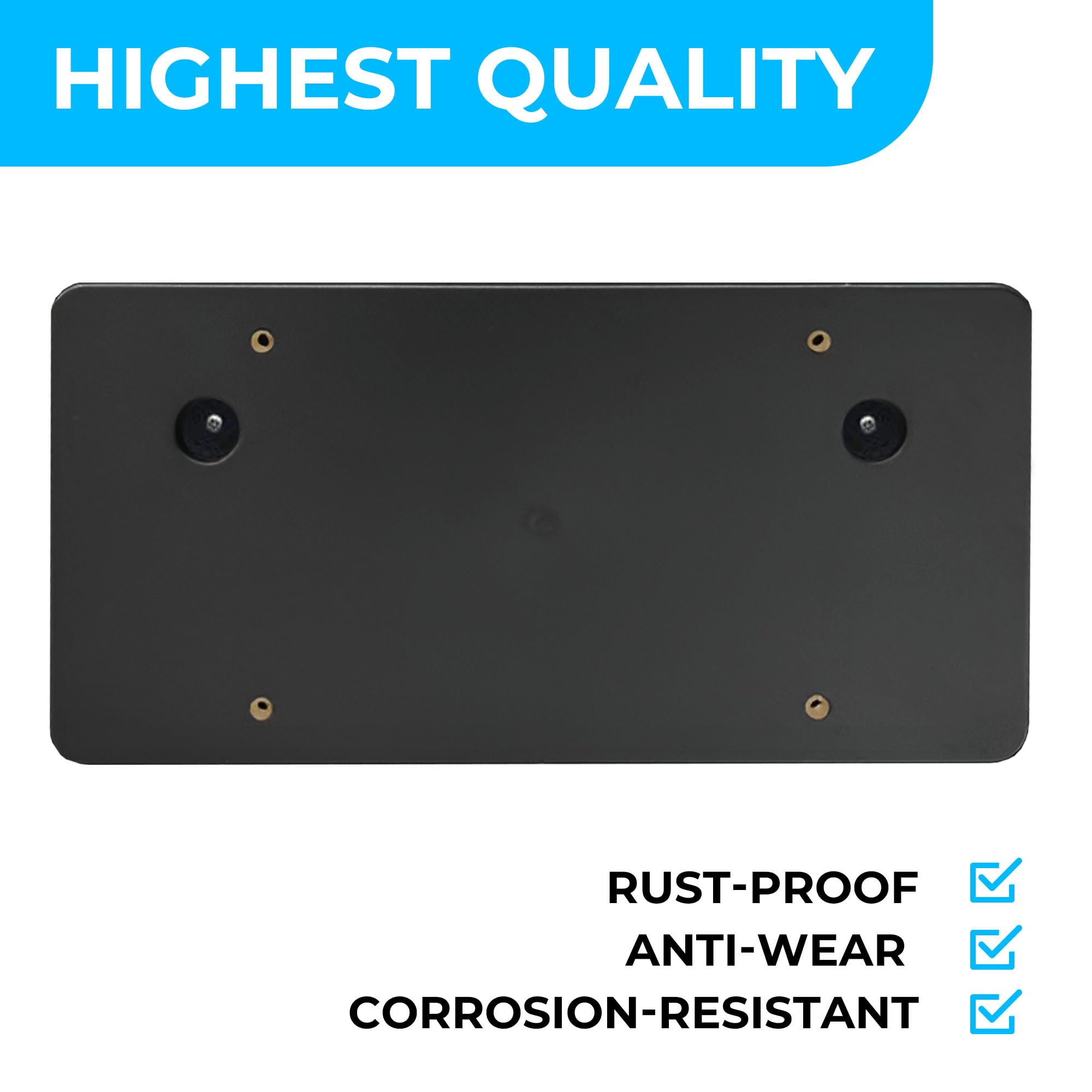 Rear Bumper License Plate Bracket For Audi A4 S4 2013-2023, Plate Holder Set W 8 Unique Screw Bolts & Wrench Kit, License Tag Mo