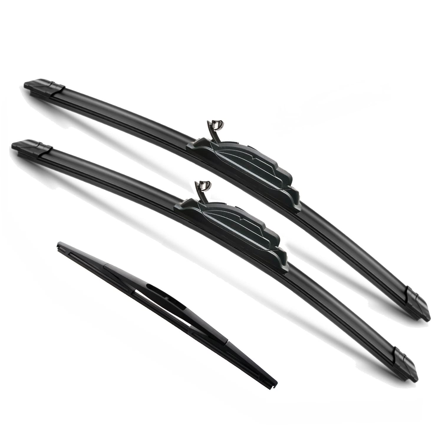 Justcar 3 Wipers Replacement For Honda Pilot 2003-2008, Windshield Wiper Blades Original Equipment Replacement - 24'/21'/14B' (Set Of 3) U/J Hook