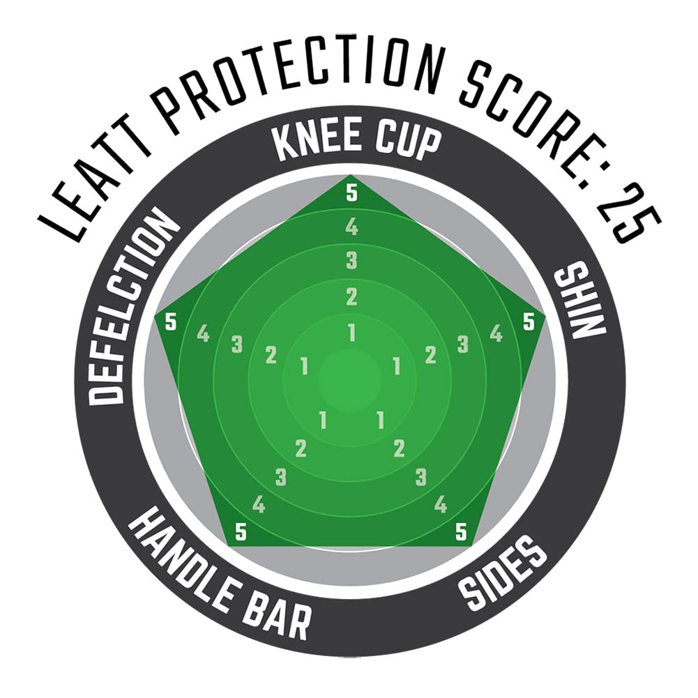 Leatt Brace Adult Dual Axis Off-Road Motorcycle Pivoting Knee And Shin Hard Shell Impact Foam Guard, White, L/Xl
