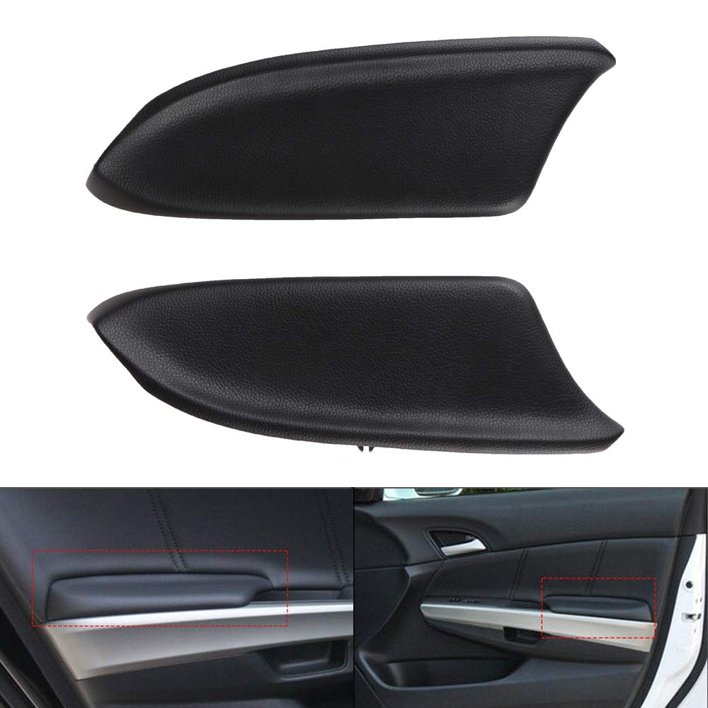Lujuntec Front Door Panels Armrest Fits 2008-2012 For Honda For Accord Door Armrest Black(2Pcs)