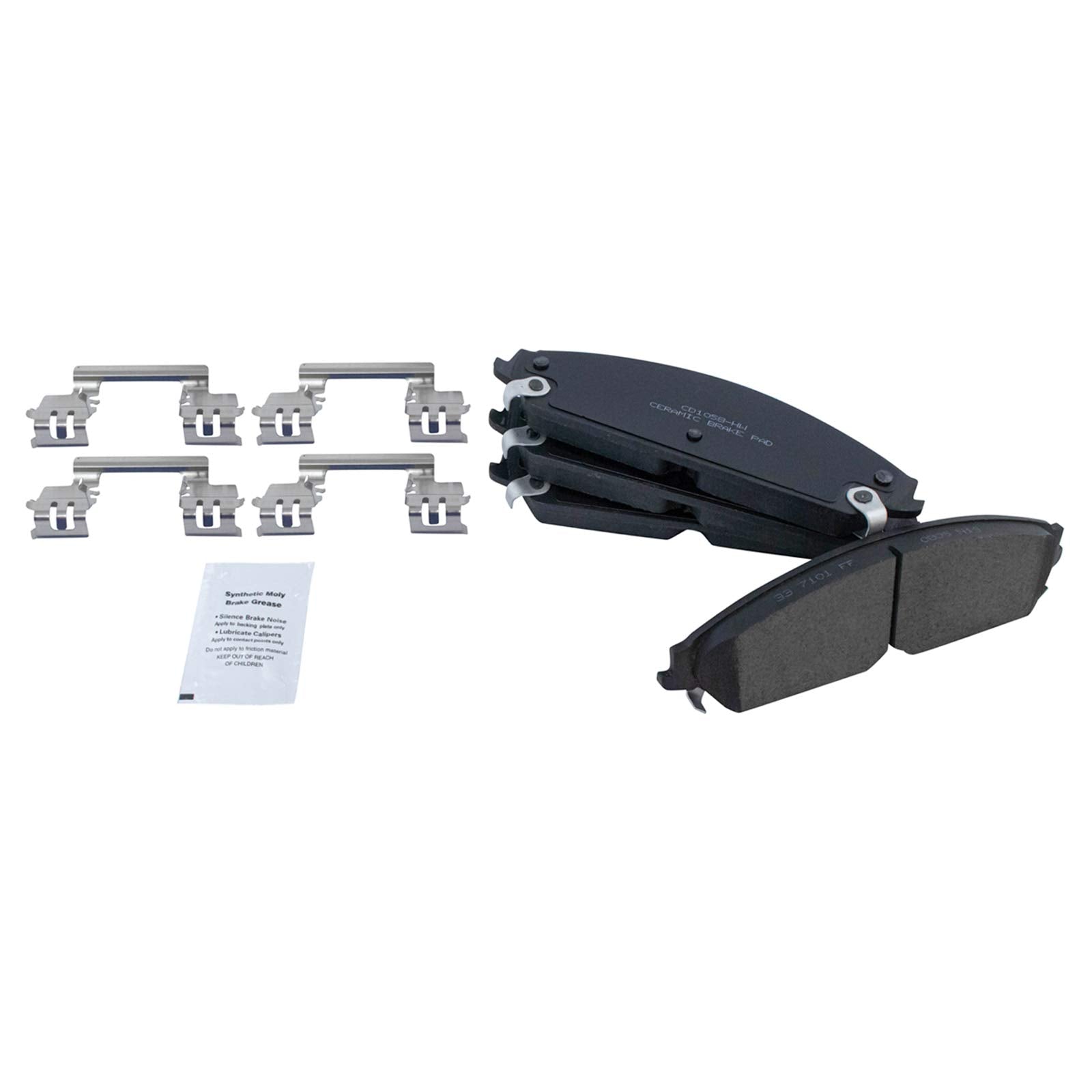 Trq Front Brake Pad & Rotor Kit Brake Pads Brake Rotor Ceramic Premium G-Coated Compatible With 2005-2019 Chrysler 300 2009-2019