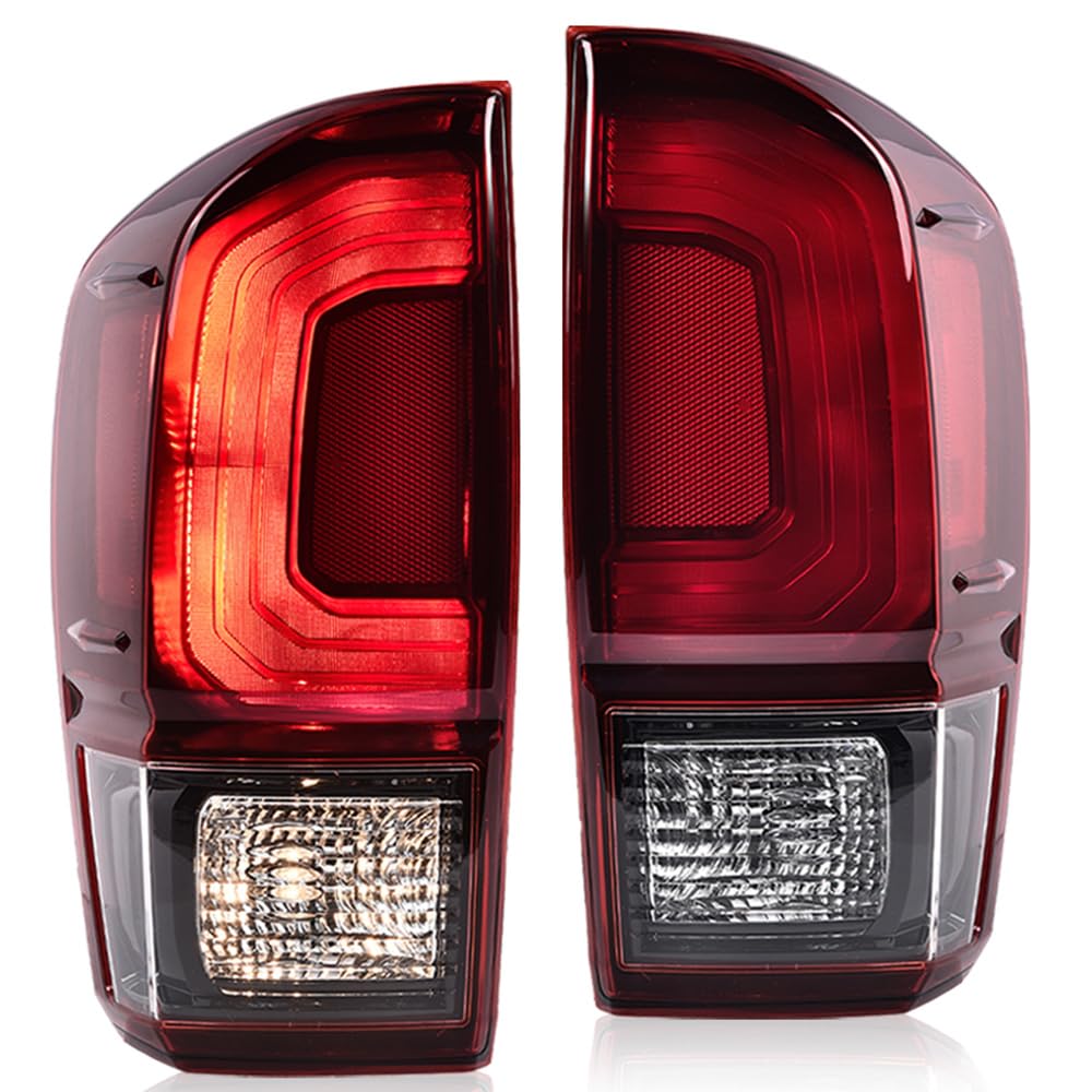 LQI Tail Lights Assembly Compatible with Toyota Tacoma 2016-2023 All Models Left & Right Rear Brake Lamps Assembly Luces trasera