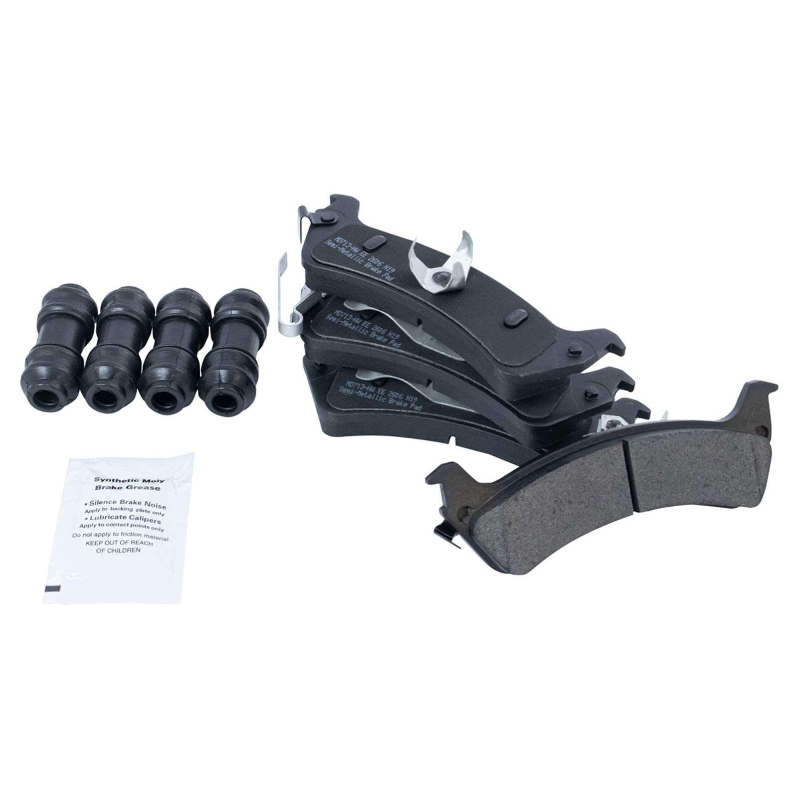 Trq Rear Brake Pad & Rotor Kit Brake Pads Brake Rotor Semi-Metallic Compatible With 1995-1998 Jeep Grand Cherokee