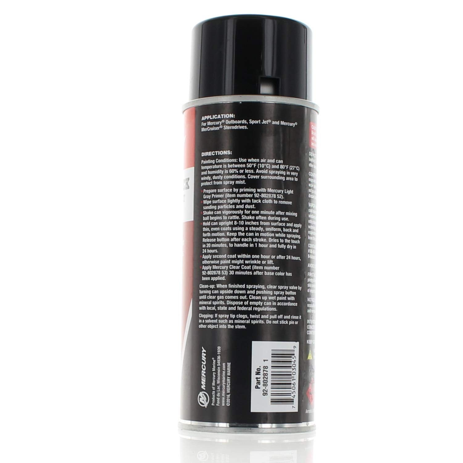 MERCURY Spray Paint - Phantom Black, 12 Ounce Can, High-Quality Finish