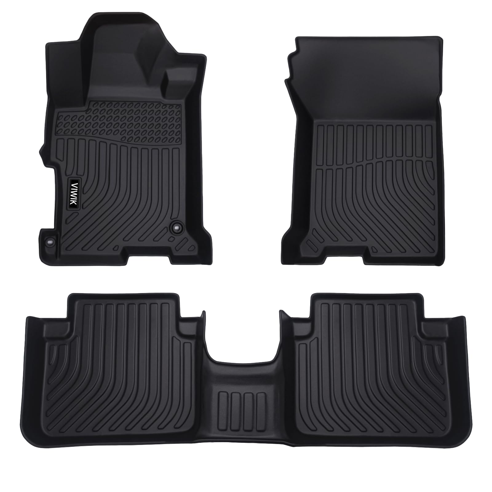 Viwik Floor Mats Compatible For 2013 2014 2015 2016 2017 Accord, Car Mats All Weather Custom Floor Liners Full Set Include 1St A
