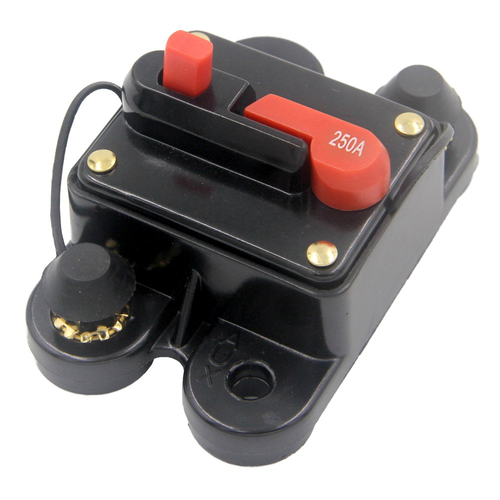 Rkurck 12-24V Dc Circuit Breaker 60A 80A 100A 150A 200A 250A 300A Car Audio Fuse Holder For Trolling Motor Auto Marine Boat Atv