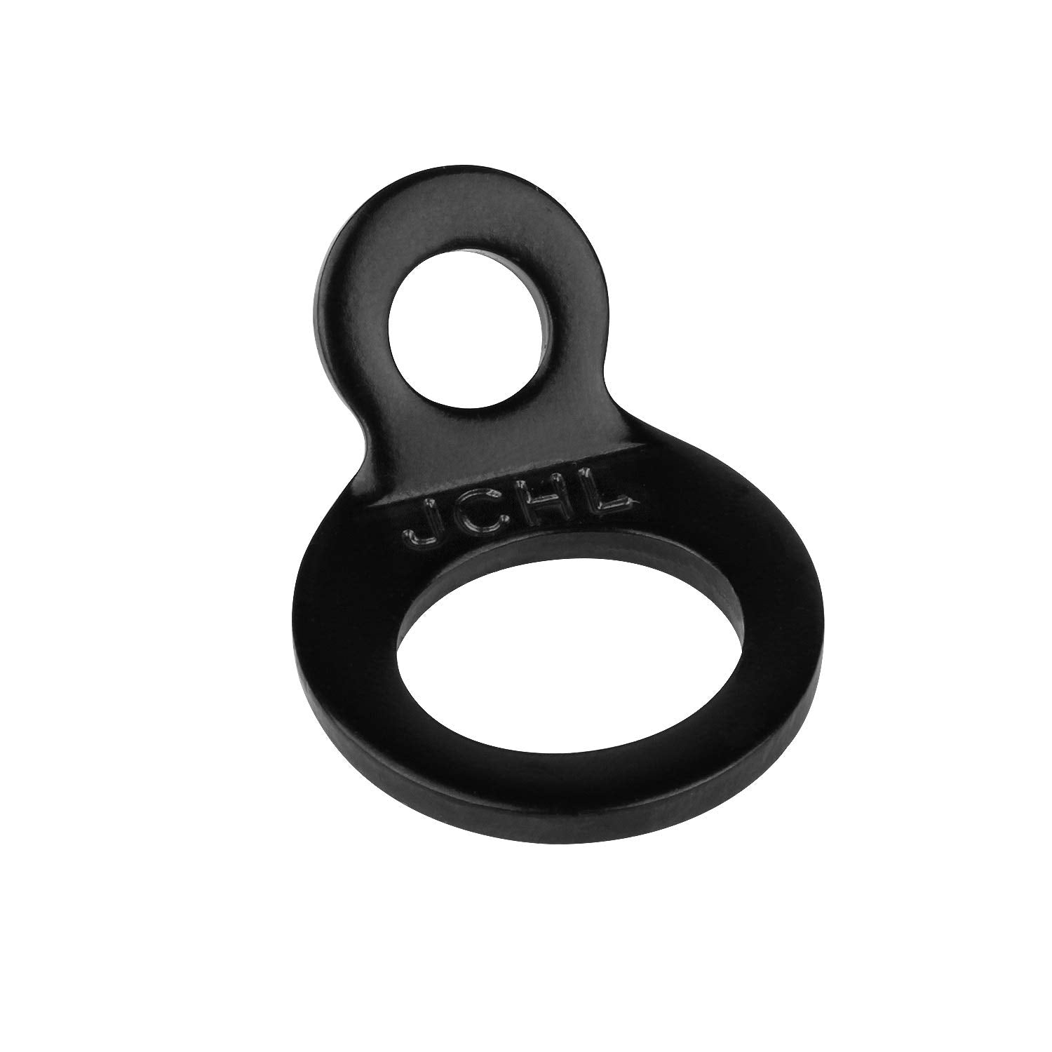 JCHL Multi-Purpose Tie Down Strap Rings - Stainless Steel Anchors, 4-Pack, Small, Black for Garage, Truck, Trailer, Golf Cart, Fence