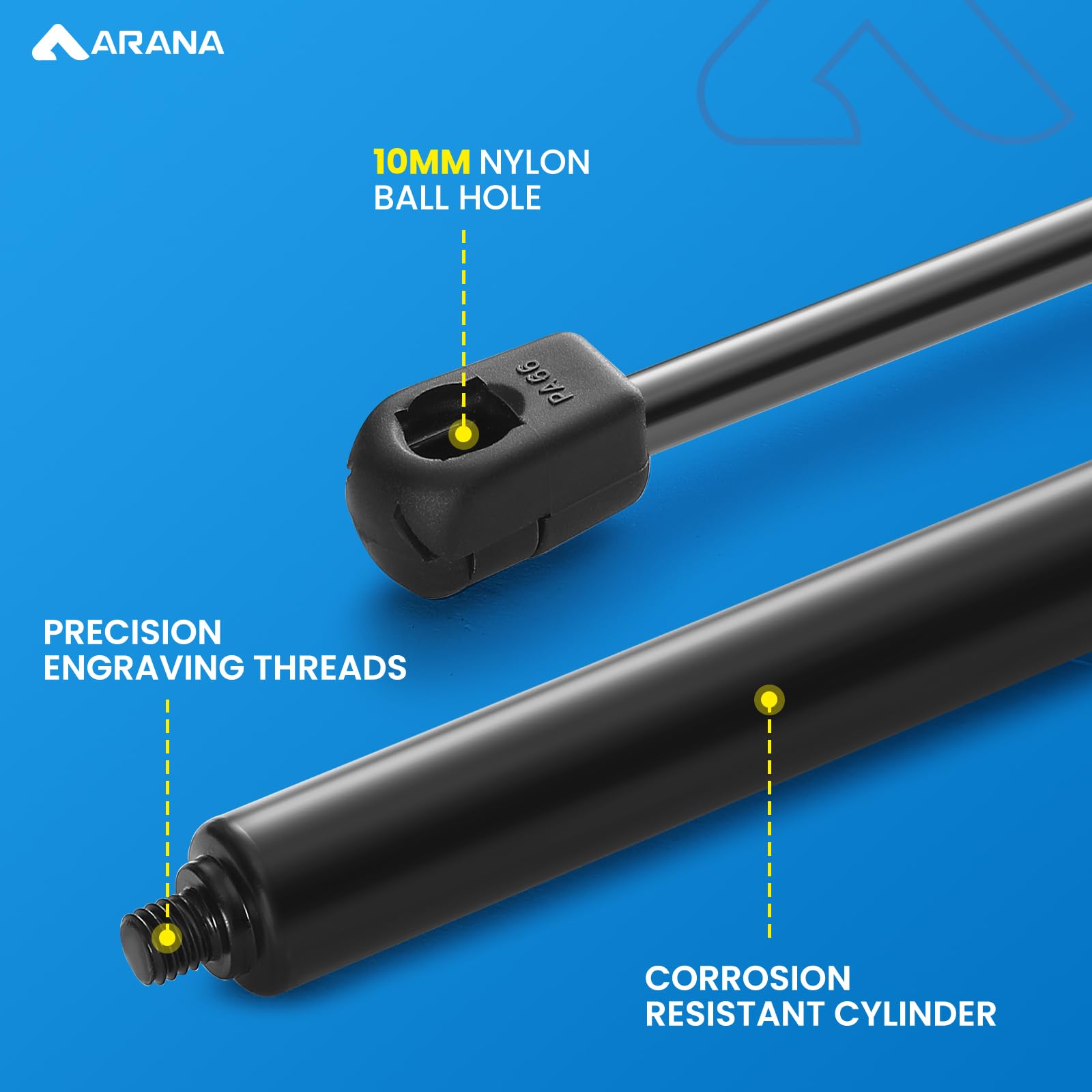Arana C16-23833 18 Inch 100Lb/445N Gas Struts Spring Shocks Prop Lift Support For Leer Are Camper Shell Window Heavy Duty Lid Rv