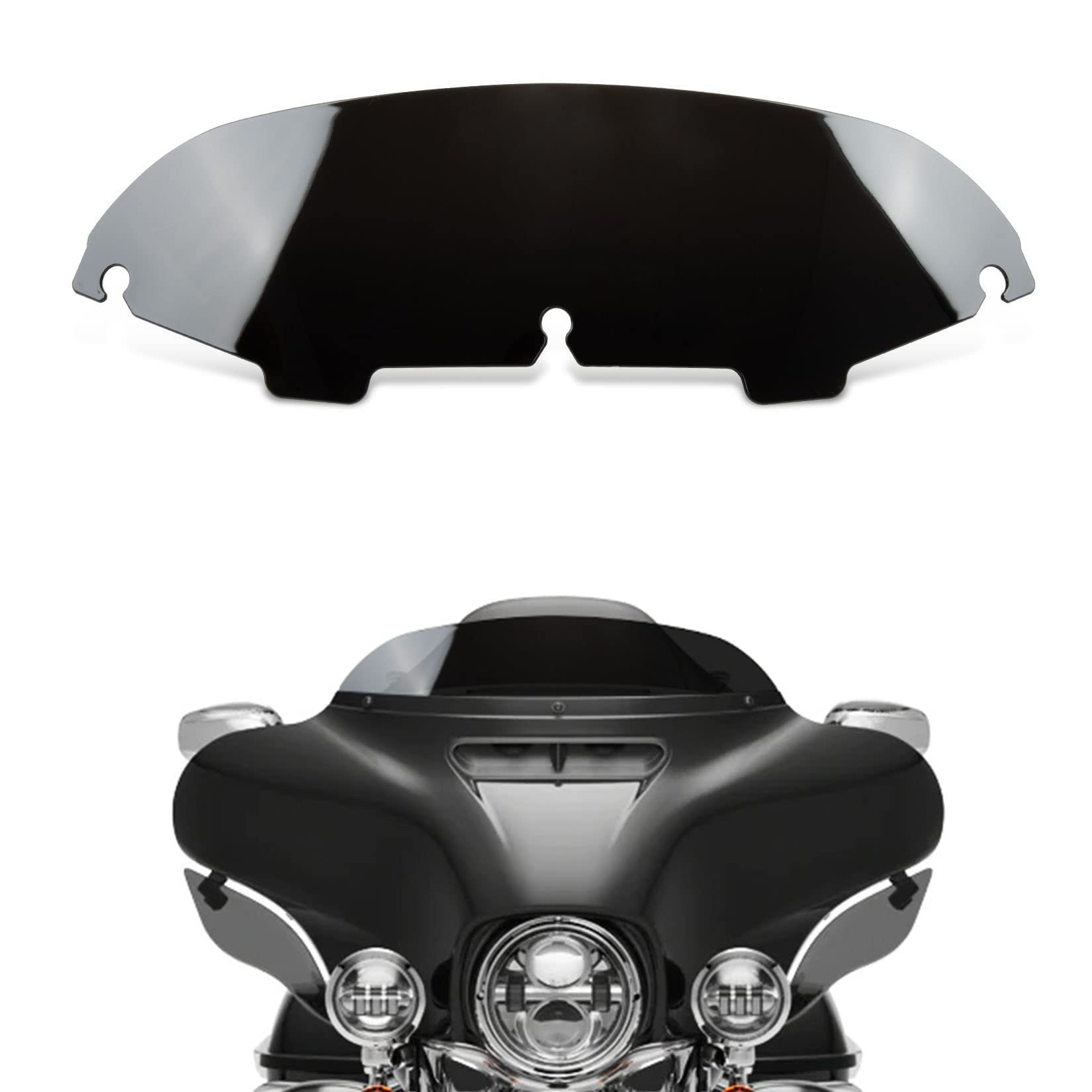 4.5'' Wave Windshield Windscreen Wind for Touring Street Glide Electra Glide FLHT FLHTCU Ultra Classic Glide FLHX FLHTK Tri Glid