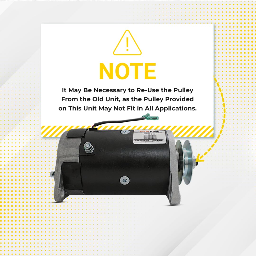 parts world USA 12V Starter Generator for Yamaha Golf Cart G1A/G3A, Model PW03-208, Copper, 1 Year Warranty
