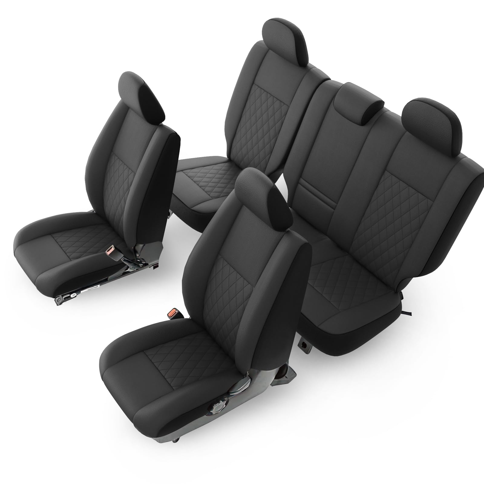 Giant Panda Full Set Faux Leather Seat Covers Custom Fit For Jeep Grand Cherokee Wk2 2011-2021 Laredo Limited Overland Altitude