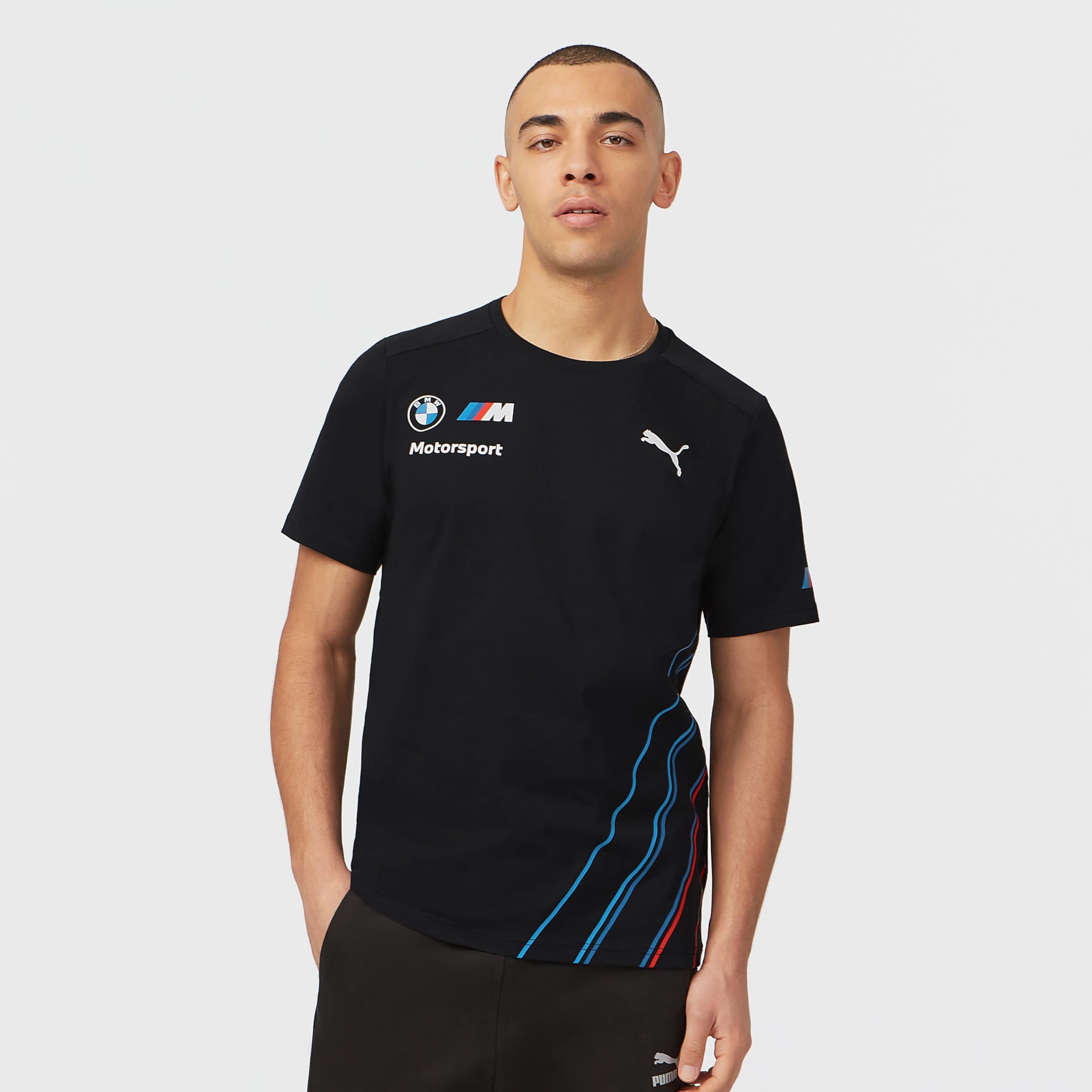 Fuel For Fans Puma Men's BMW Motorsports T-Shirt - Grey - Large, Cotton, Model 701219209-001-215