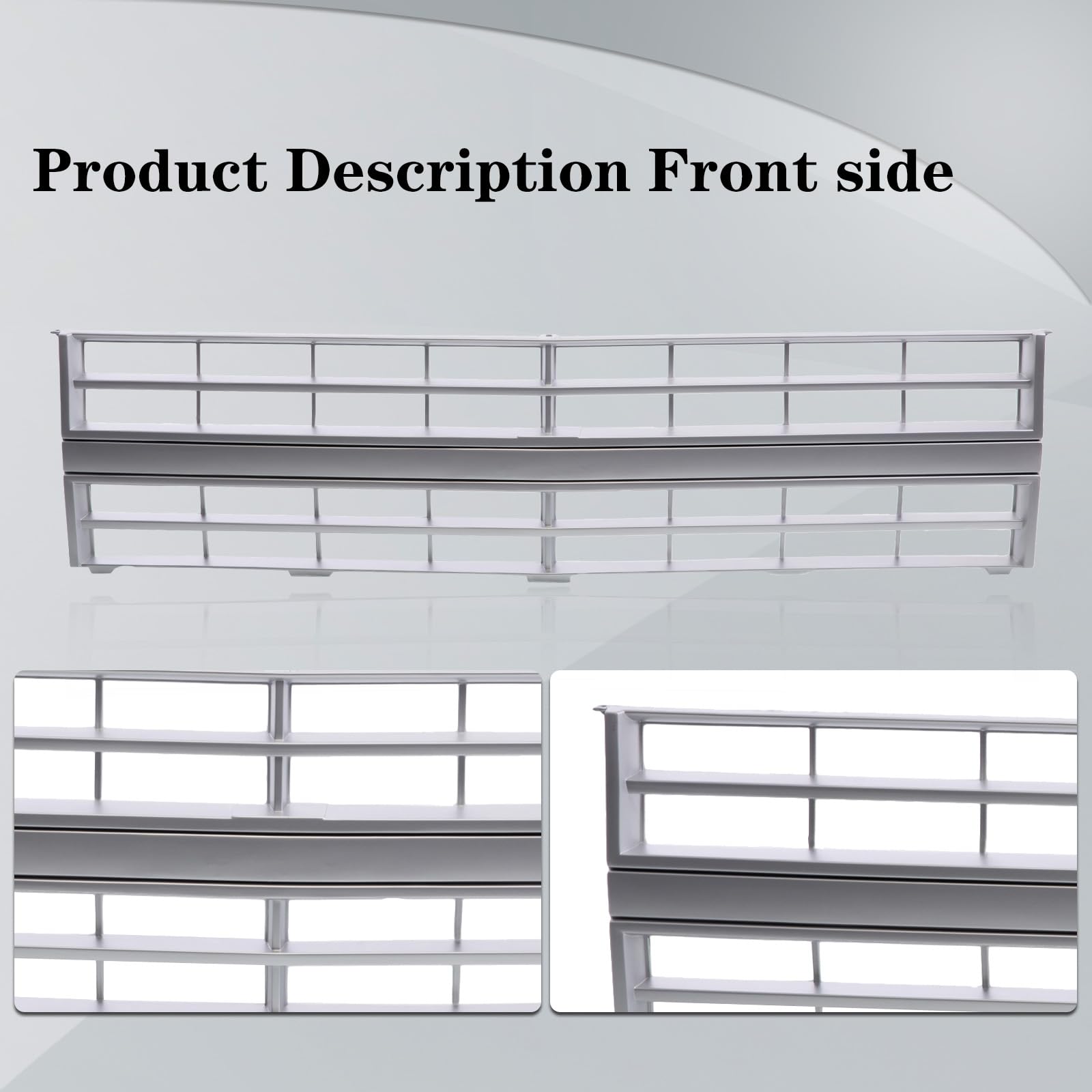 CarPartsDepot Front Grille Grill Silver Compatible with Chevrolet 1985-1988 C/K R/V 10 20 30 Series, Model 15554910, Without Molding Hole