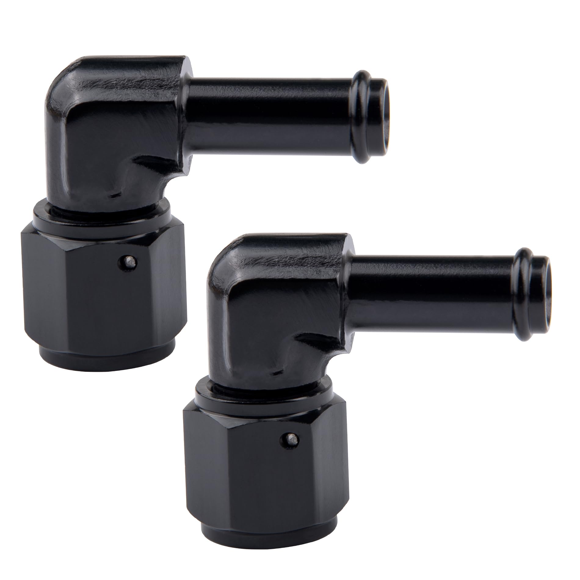 EVIL ENERGY 8AN Female to 1/2'' Barb Hose Fitting 90 Degree Swivel 2PCS