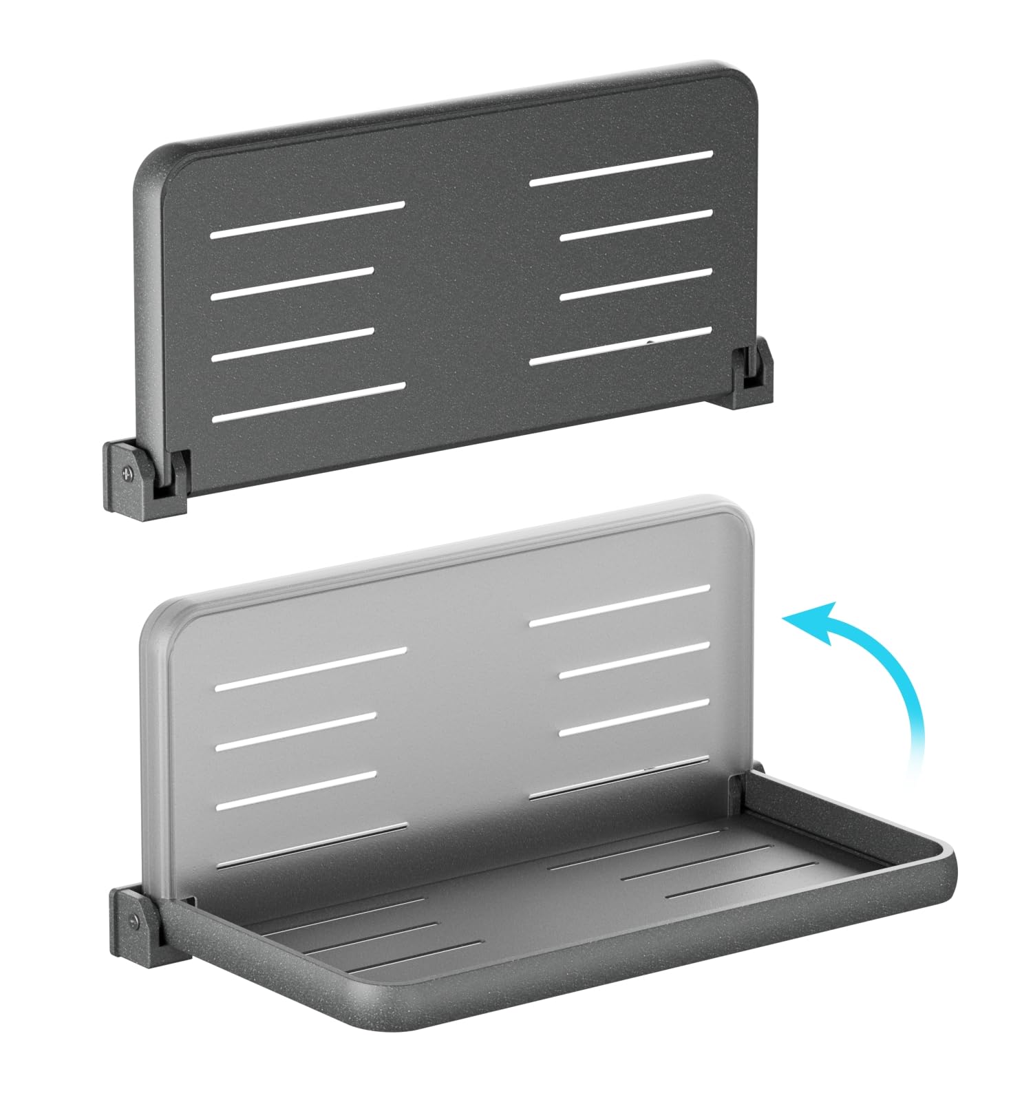 Aluminum RV Folding Wall Shelves 12 Inch Collapsible Fold Down Bookshelf for Camper - Small Foldable Trailer Interior Hidden Bed