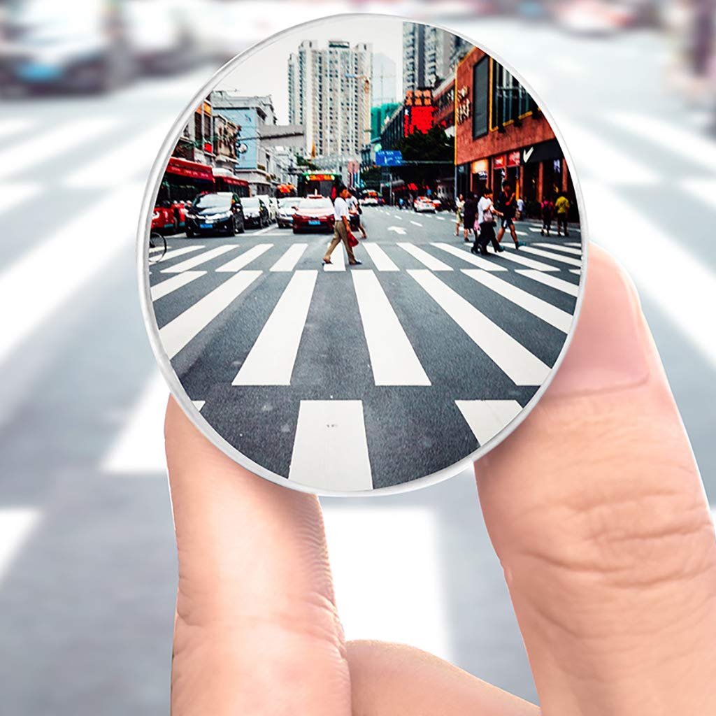 2Pcs Mini Small Blind Spot Mirror, Yusheng 1.57'(40Mm) Round Hd Glass Convex Rear View Mirror,Strong Adhesive Mirror For Car (1-9/16'(40Mm), Frameless)