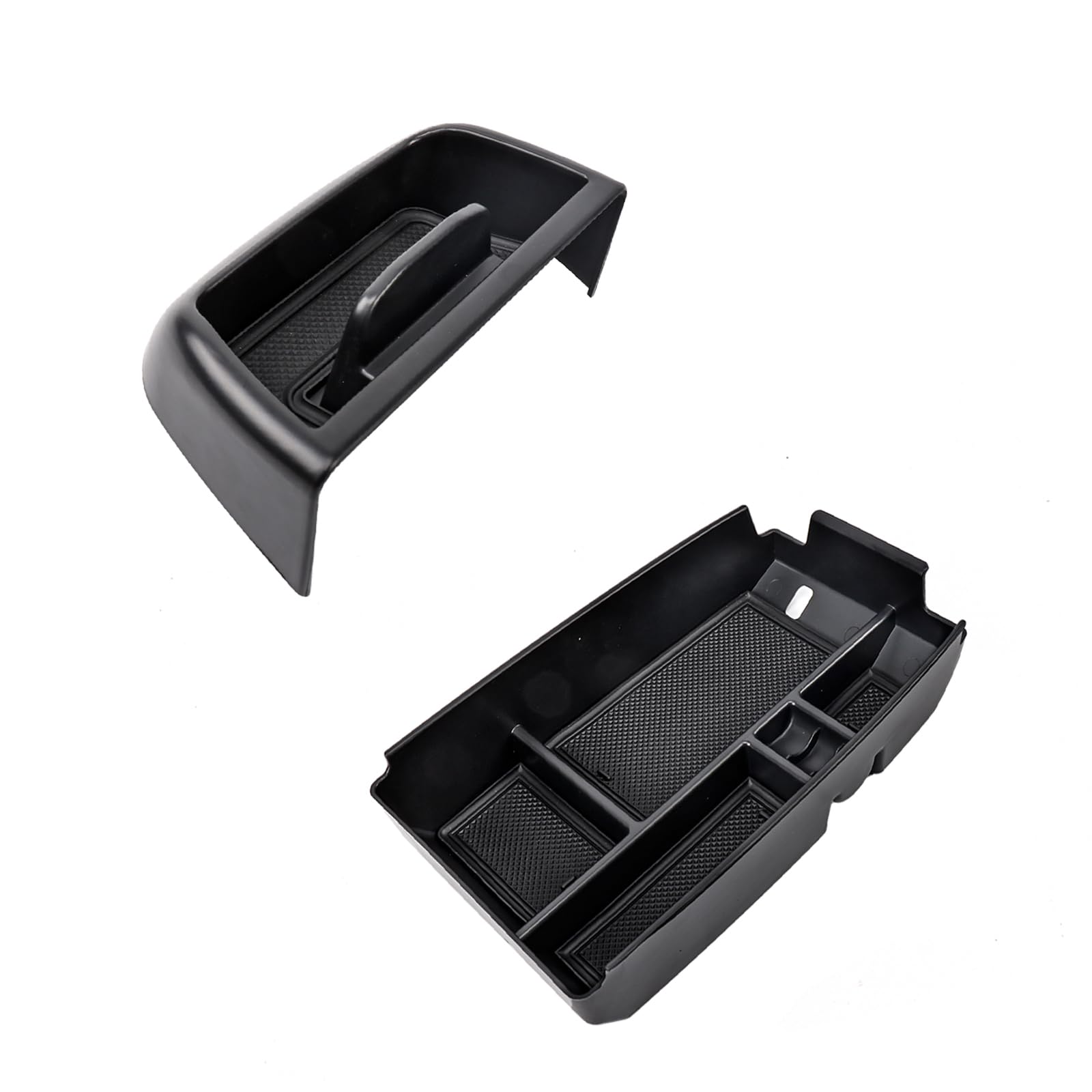 Carwiner 2 PCS Center Console Organizer Compatible with Ford Bronco Sport Accessories 2021-2024, Armrest Storage Box & Dash Orga