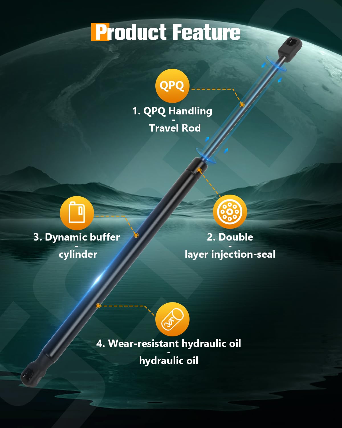 Scitoo Hood Lift Supports Replacement Struts Gas Springs Shocks Fit For Kia Sorento 2.4L 2011-2015, 3.3L 2014-2015, 3.5L 2011-20