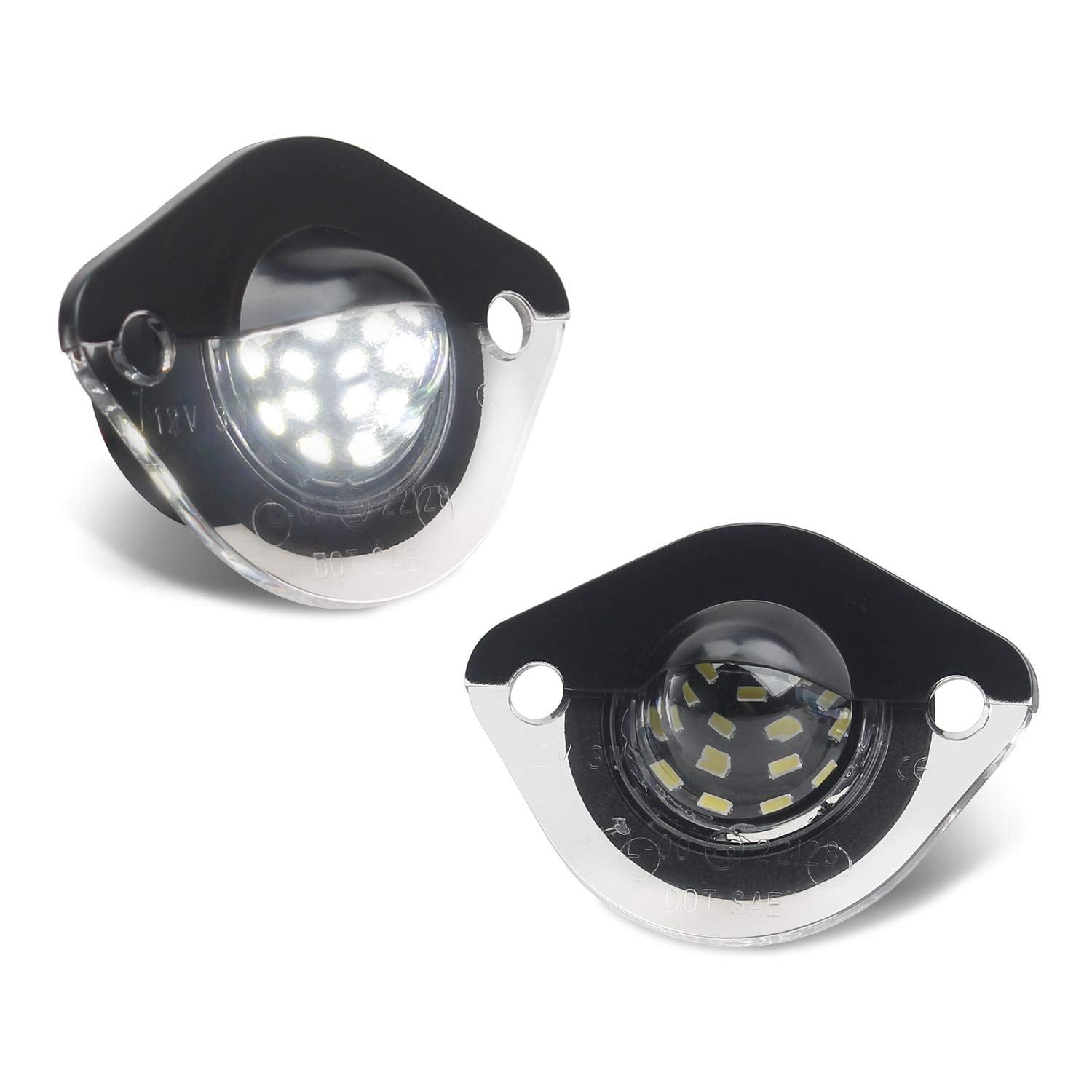 Ruxifey License Plate Light Replacement Compatible With 1994-2004 Ford Mustang Pickup Truck, 6000K White, Pack Of 2