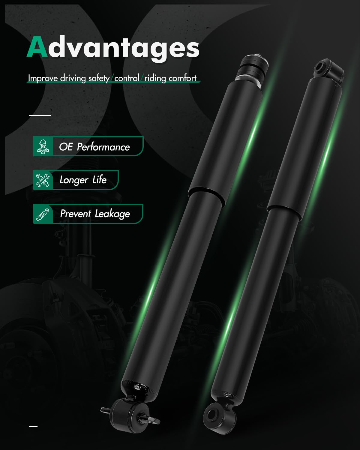 SCITOO Shocks Set Assemblies Kit for Jeep Grand Cherokee 1999-2004, Front Struts & Rear Shock Absorbers, Black, Model 991962-5206-161