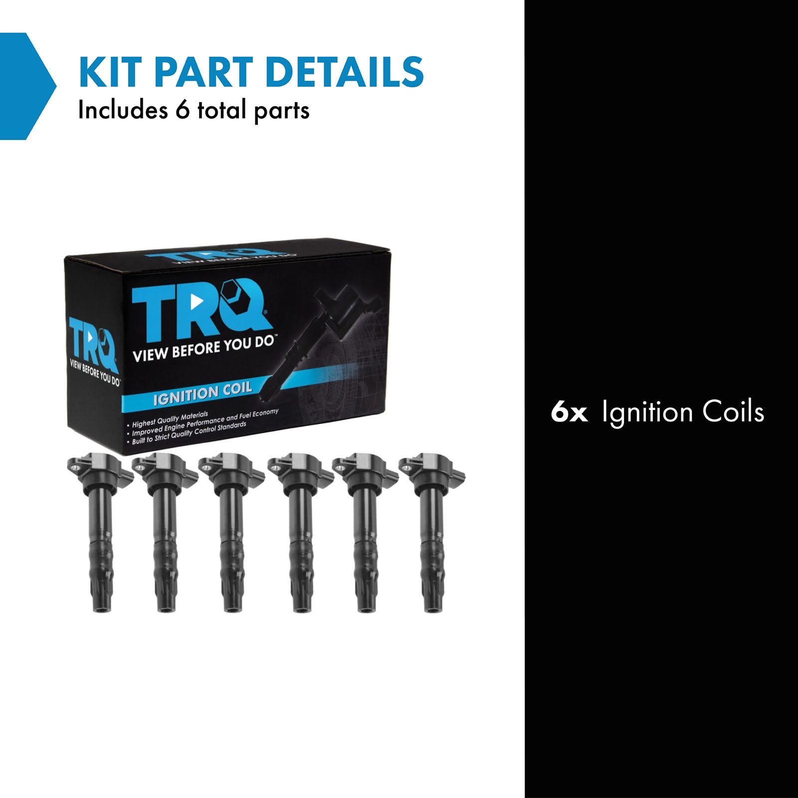Trq Ignition Coil Set Compatible With 2006-2012 Mitsubishi Eclipse 2007-2009 Galant