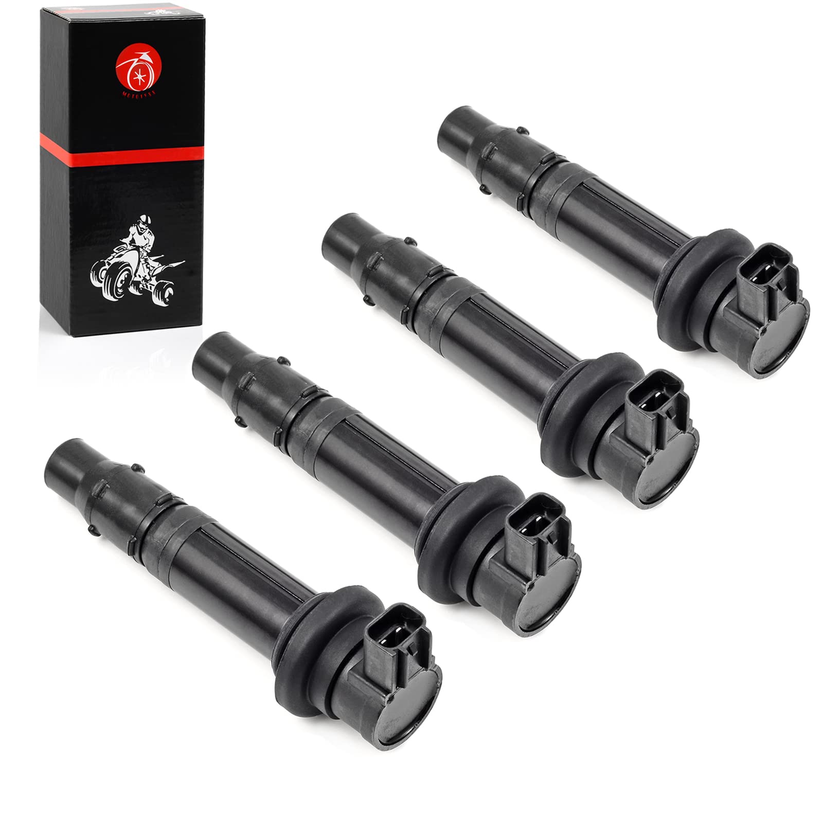 Ignition Coil 4pcs Compatible with Yamaha YZF R6 2006-2007 R1 2002-2006 FZ1 2006-2014 Vmax 1700 VMX1700 2009-2020 5PW-82310-00-0