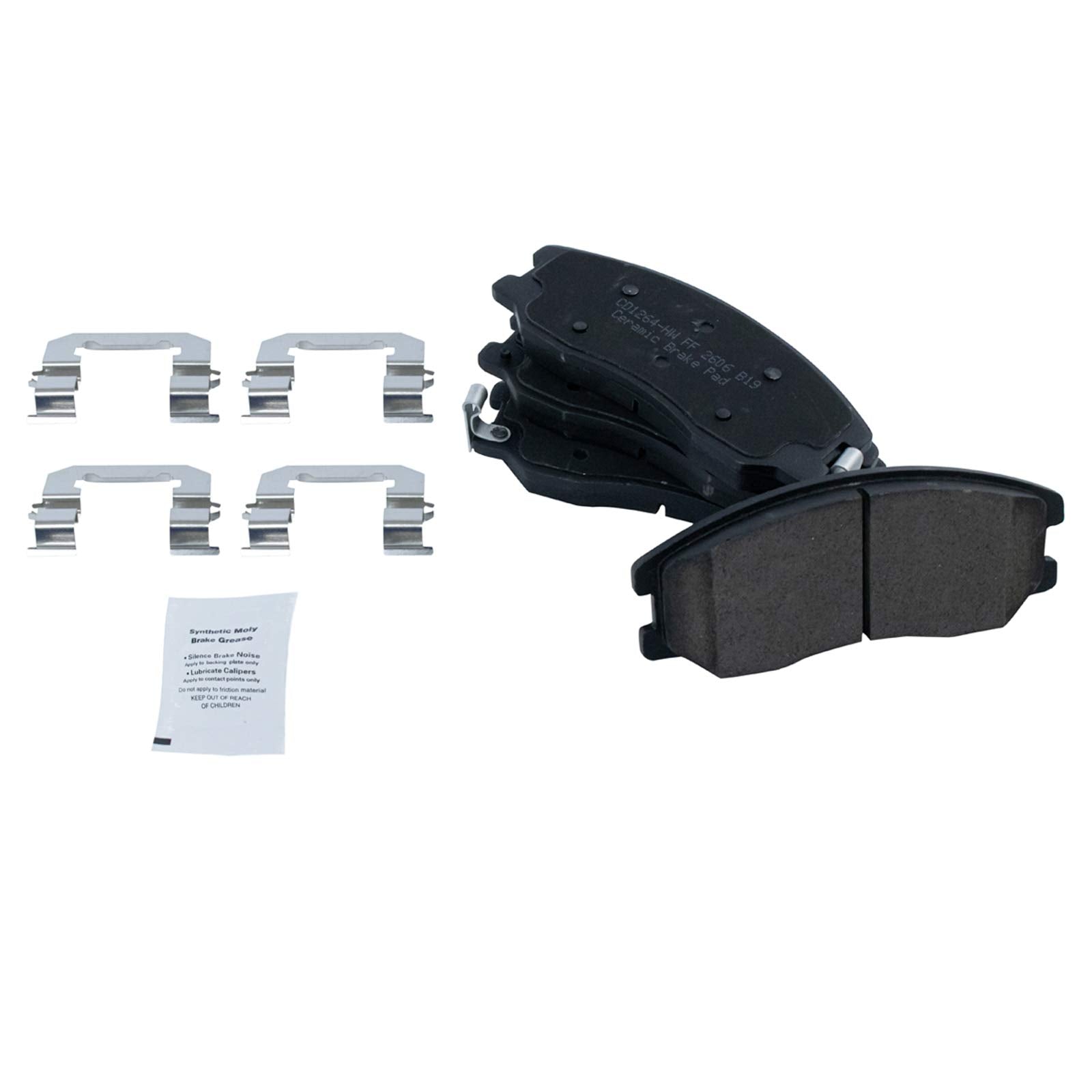 TRQ Front Brake Pads Ceramic Compatible with 2012-2015 Chevrolet Captiva Sport 2007-2009 Equinox Pontiac Torrent 2008-2010 Satur