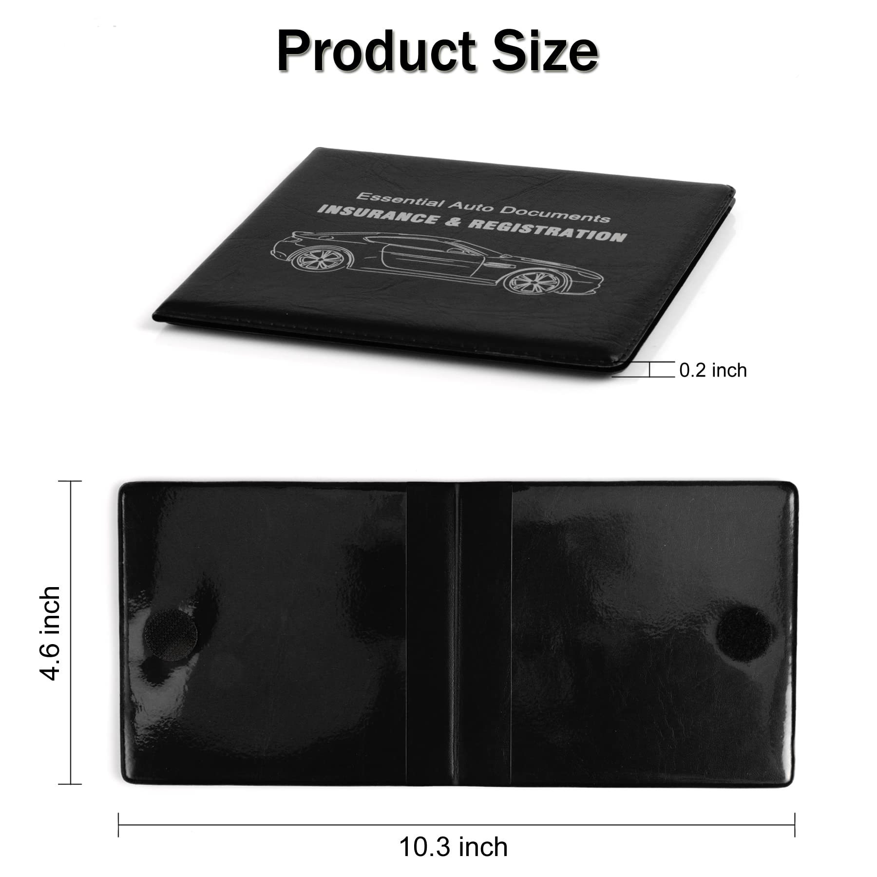 Uyye Car Registration And Insurance Card Holder, Vehicle Glove Box Car Organizer, Interior Car Accessories For Documents, Cards,