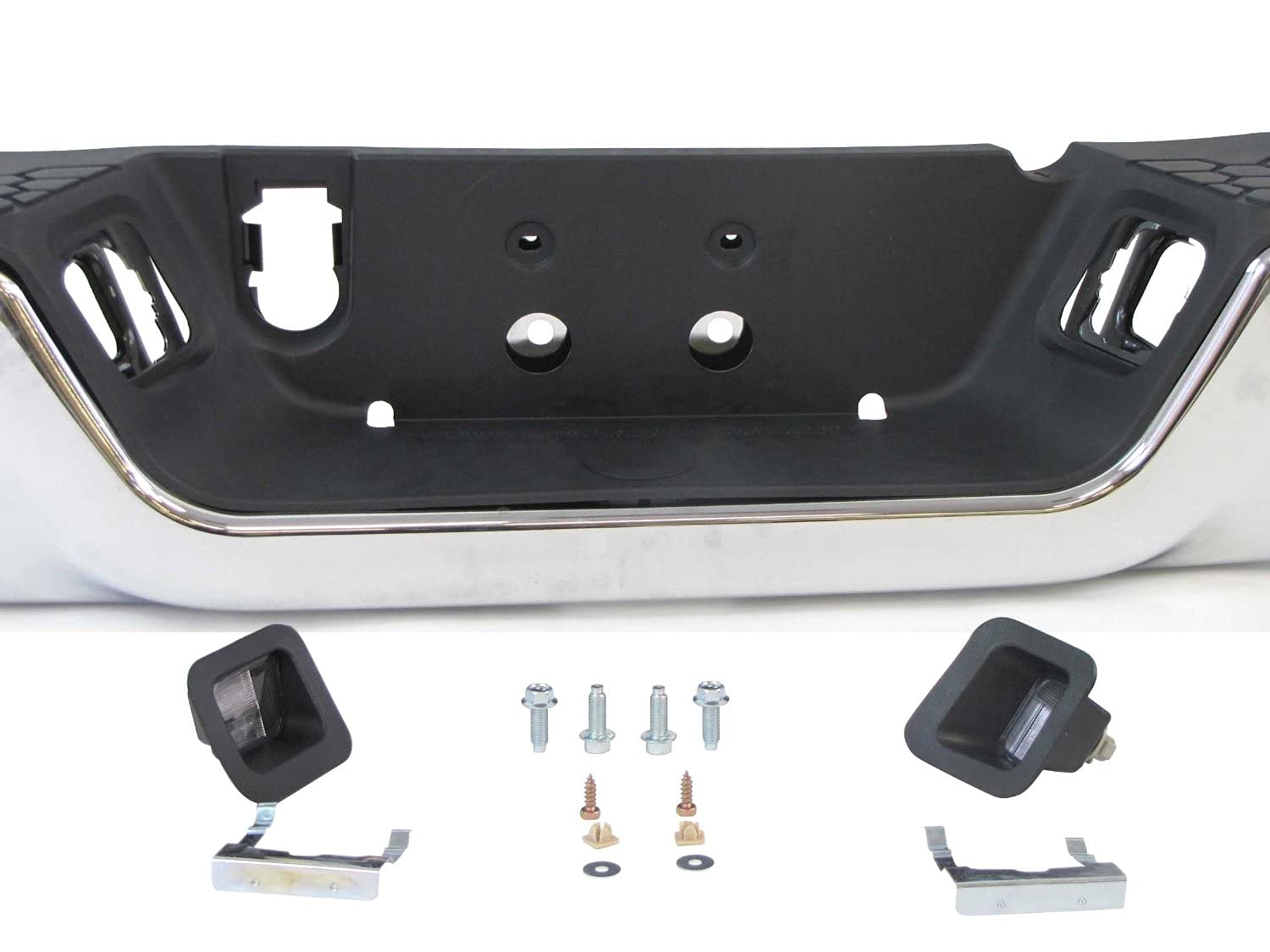 Mbi Auto - Steel Chrome, Rear Step Bumper Assembly For 2009-2018 Dodge Ram 1500 W/Single Exhaust, Ch1103117