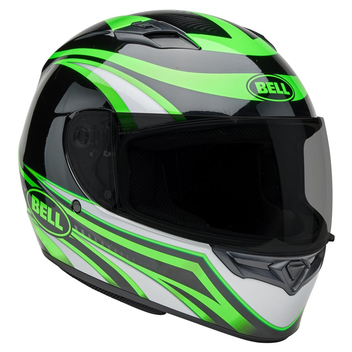 Bell Qualifier Full-Face Motorcycle Helmet (Gloss Conduit Black/Kryptonite - Large)