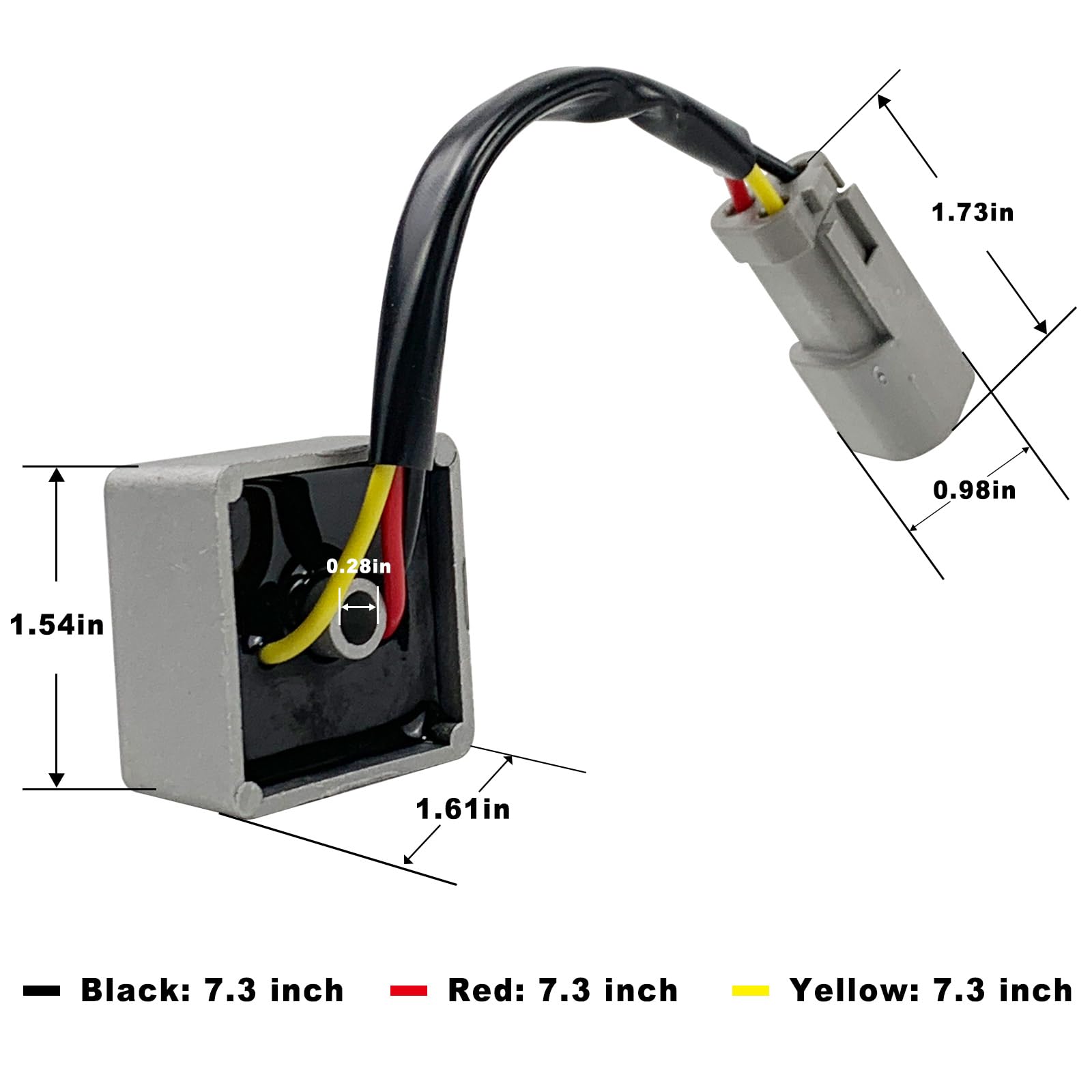 12 Volt Voltage Regulator Rectifier Replacement For 2004-Up Club Car Precedent 4-Cycle Gas Golf Cart 1025159-01 1028033-01
