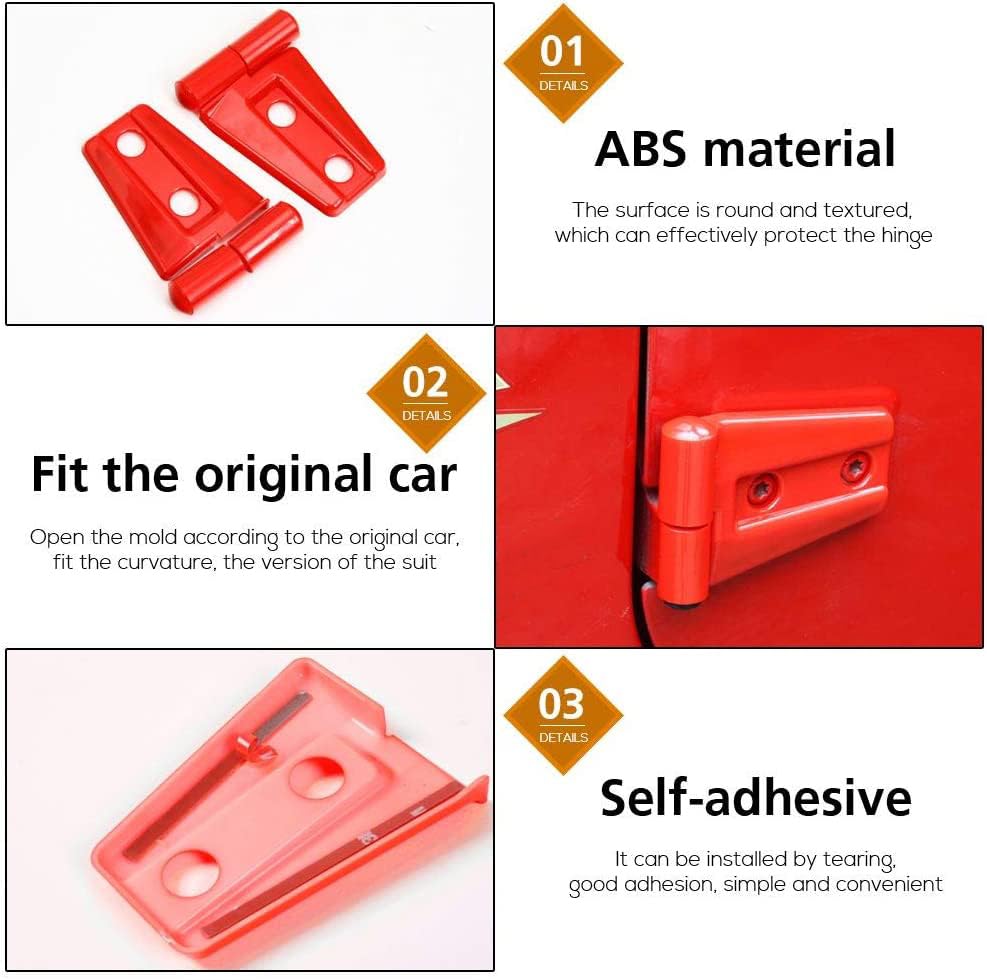 Cherocar Door Hinge Covers Protector Red Kit Fits For Jeep Wranlger Unlimited Rubicon Sahara Sports Accessories 2007-2018 Jk Jku