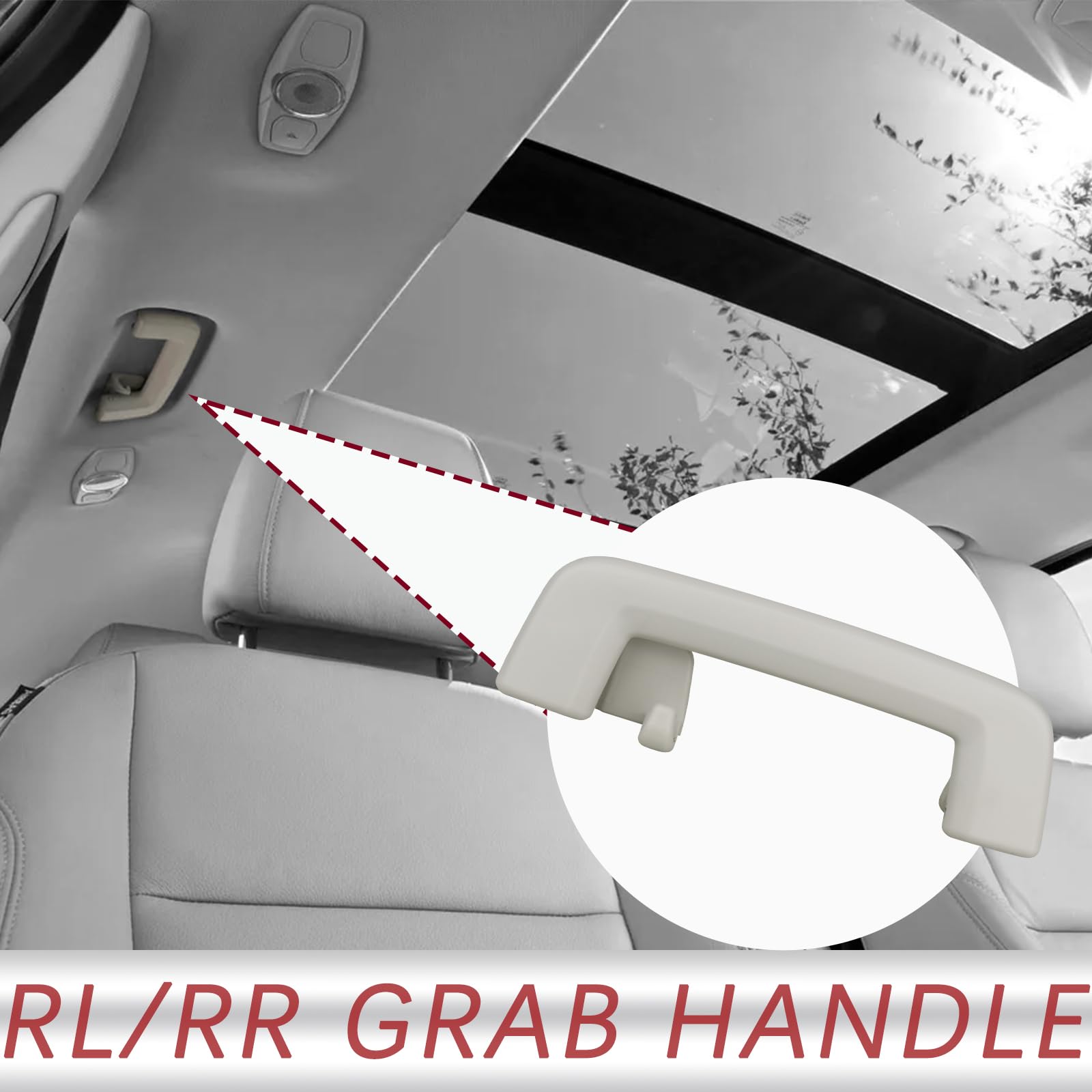 Tqponly Interior Grab Handles Grips | Compatible With 2013-2019 Ford Escape Accessories Rear Side | Roof Assist Handle With Coat