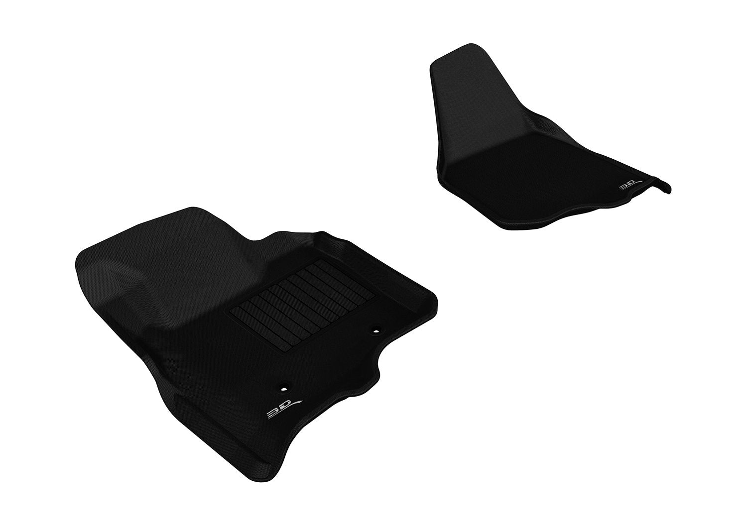 3D Maxpider 2011-2012 Ford F-250/350/450 Supercab/Supercrew Kagu 1St Row Floormat - Black (L1Fr07011509)